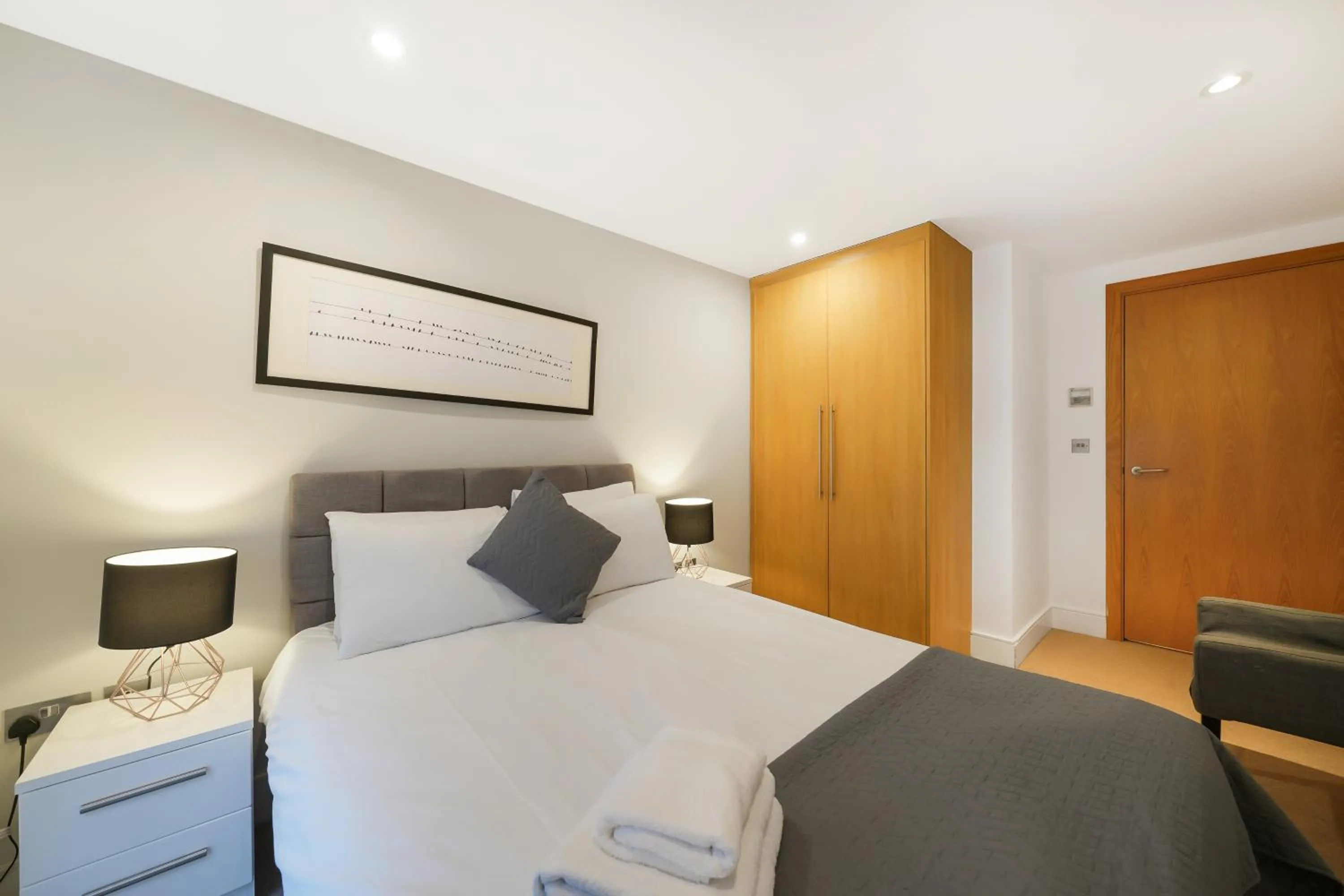 Bedroom, Bed in Modern Apartments in Bayswater Central London FREE WIFI & AIRCON by City Stay Aparts London