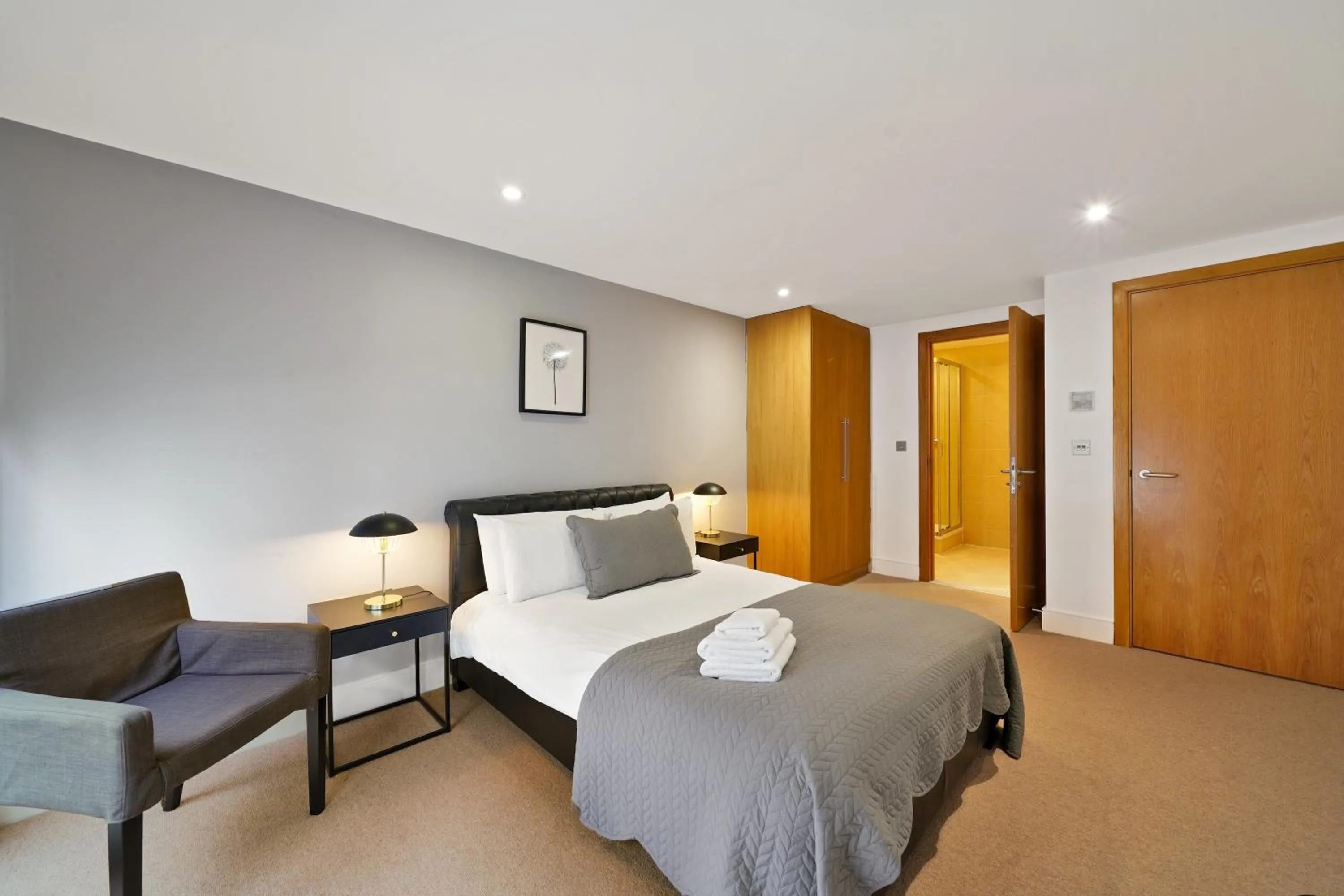 Bedroom, Bed in Modern Apartments in Bayswater Central London FREE WIFI & AIRCON by City Stay Aparts London