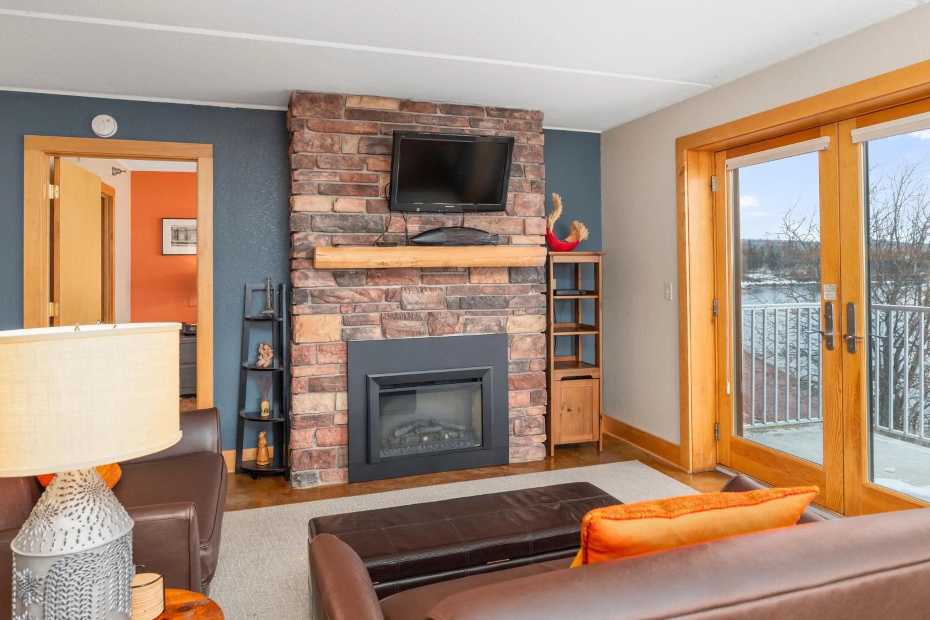 fireplace in East Bay Suites