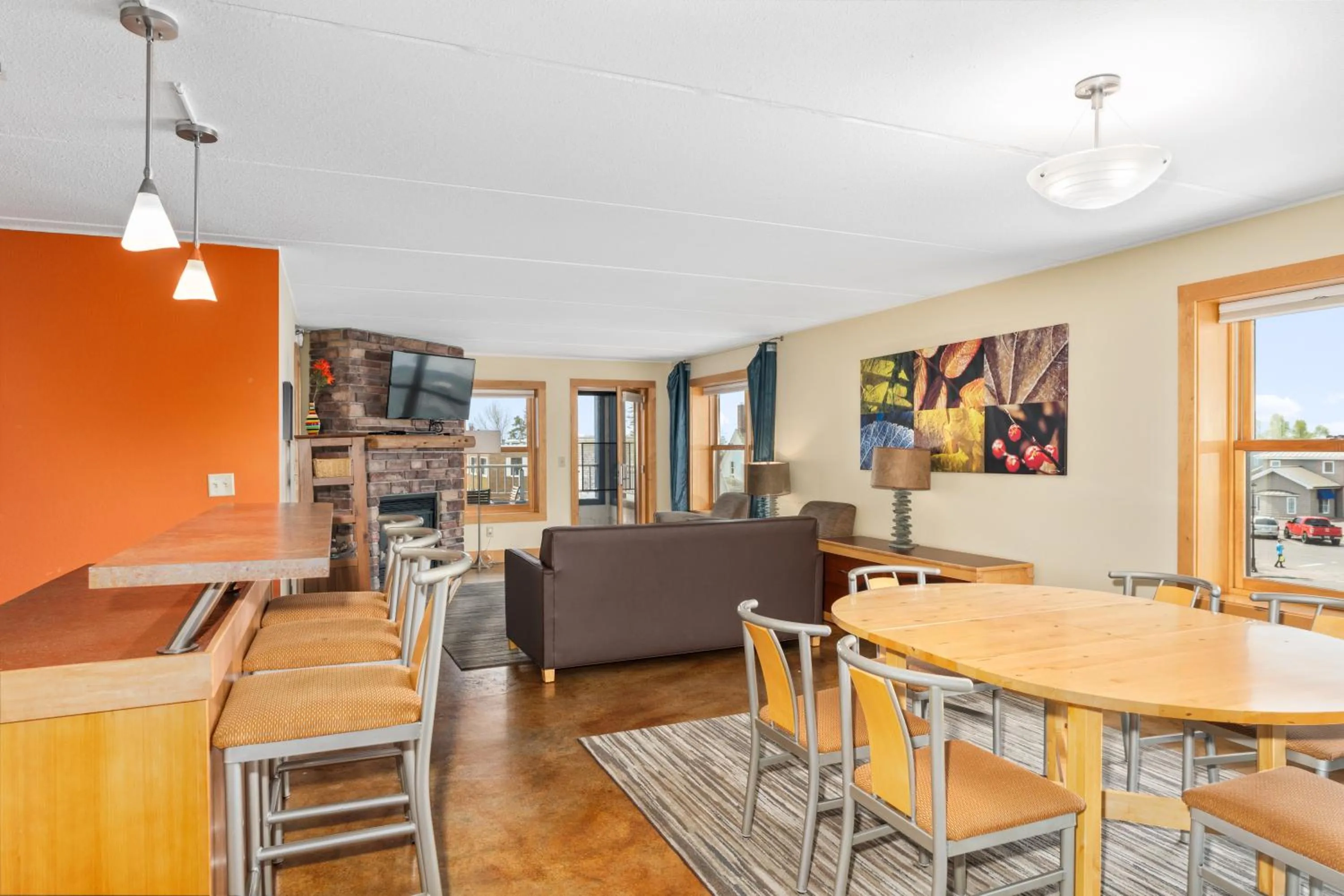 Living room in East Bay Suites