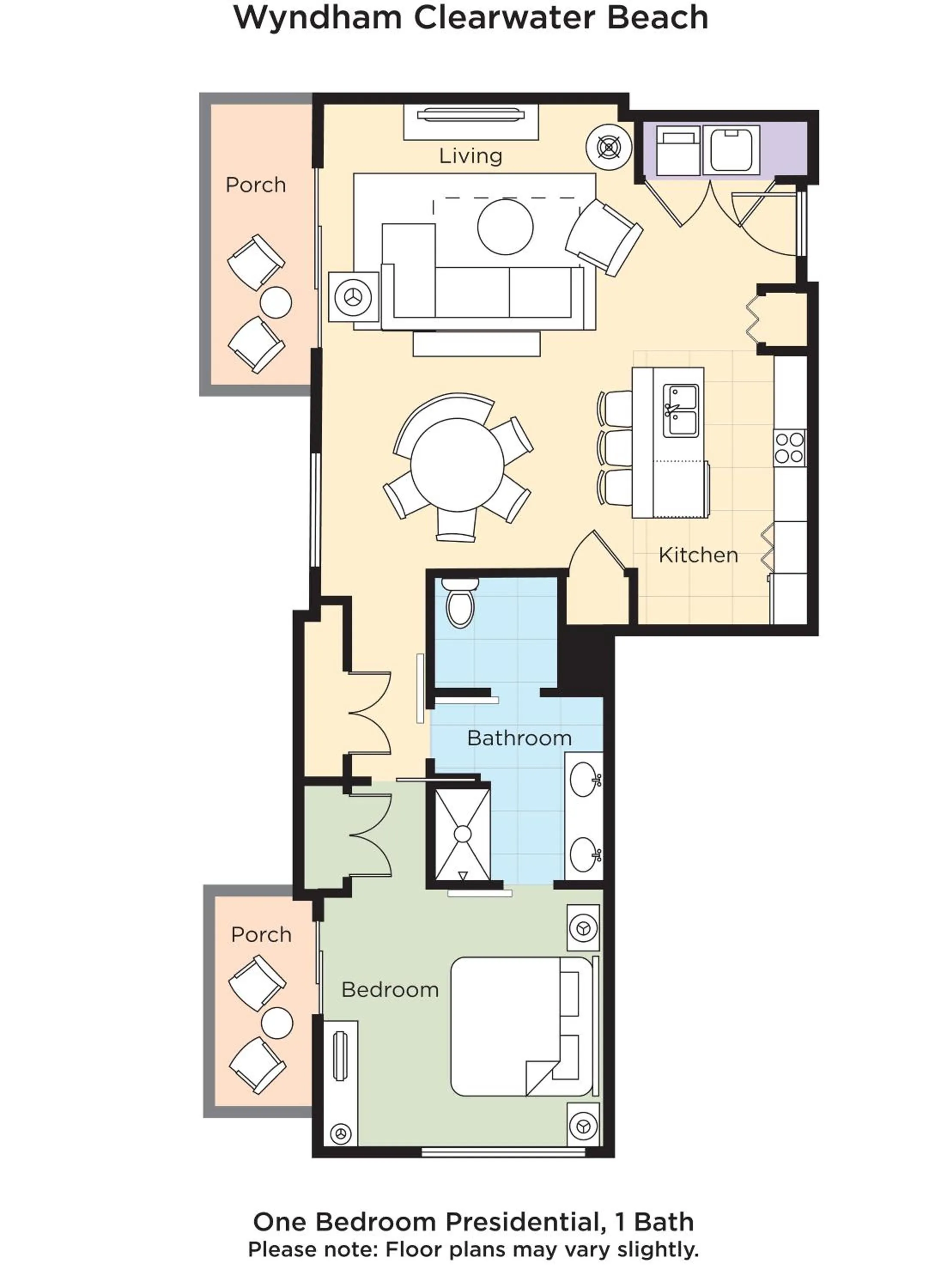 Floor plan in Club Wyndham Clearwater Beach Resort