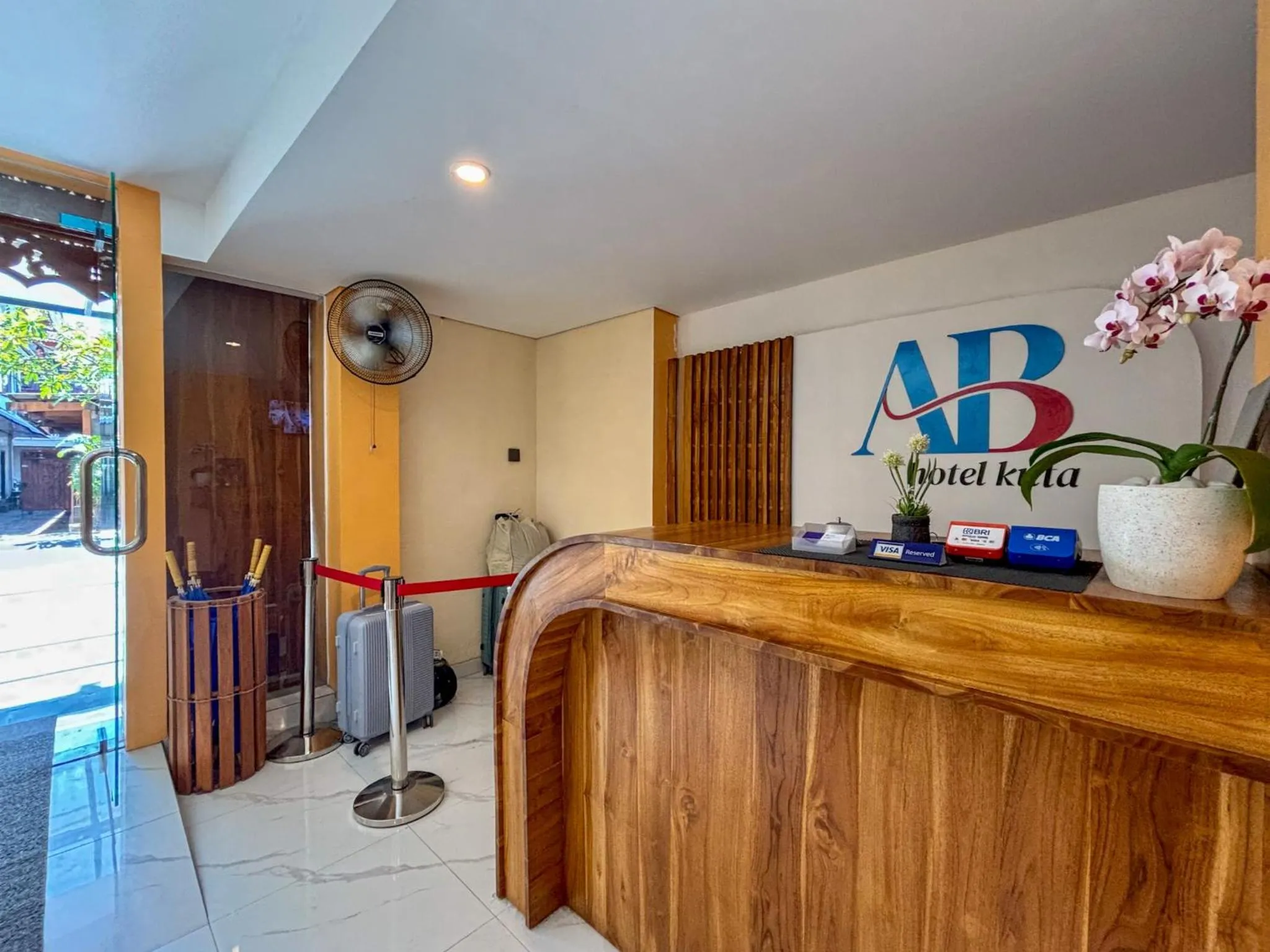 Facade/entrance in AB Hotel Kuta