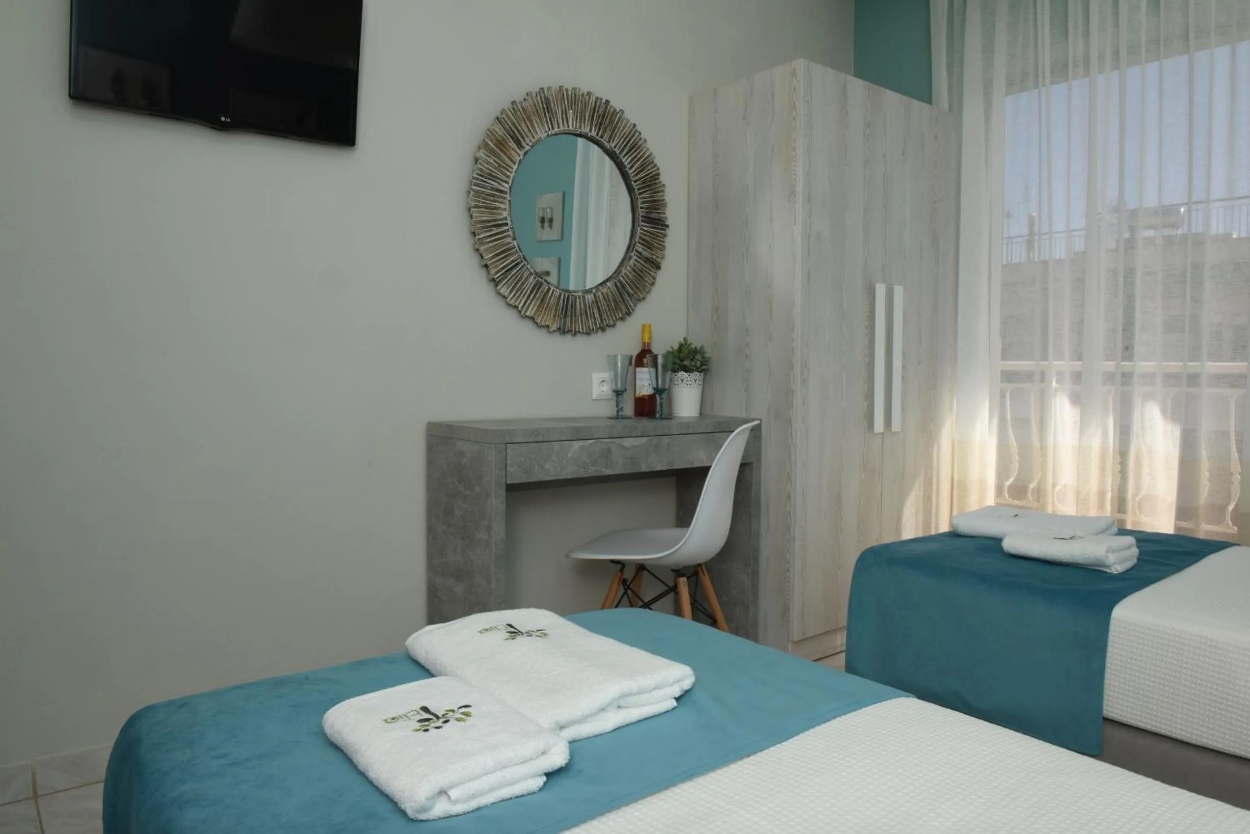 Photo of the whole room, Bed in Dionisos Elia