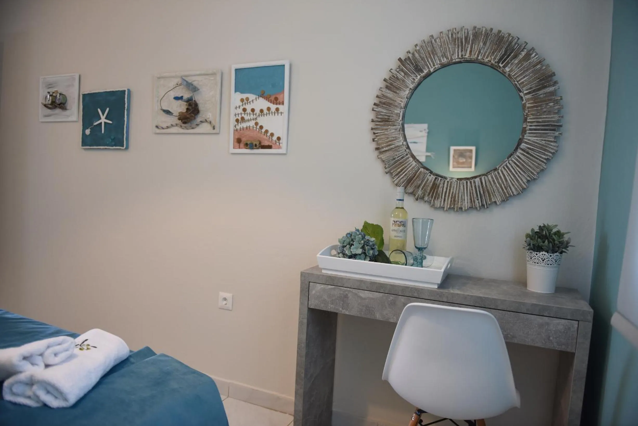 Decorative detail, Bed in Dionisos Elia