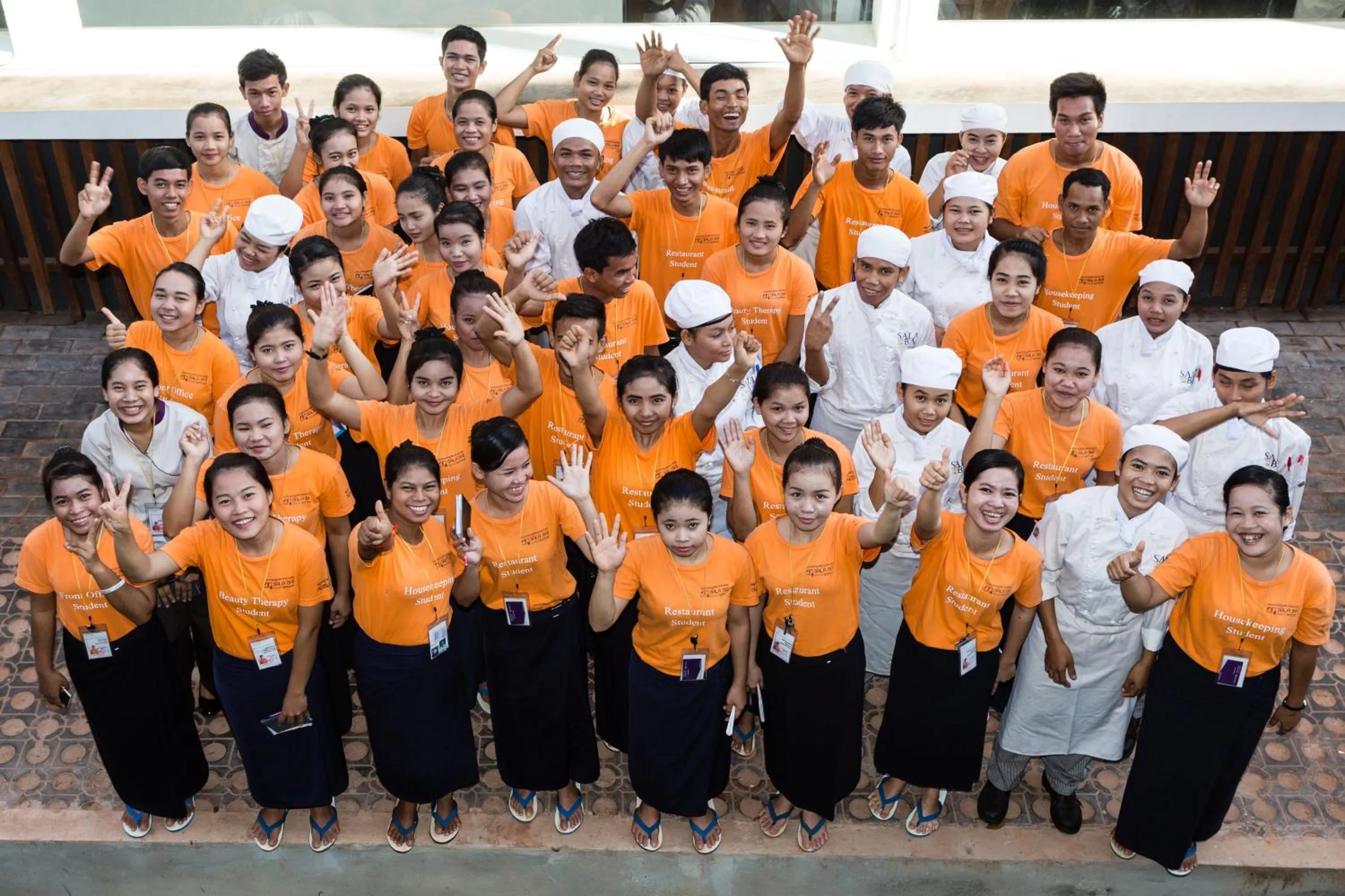 People in Sala Baï Hotel & Restaurant School