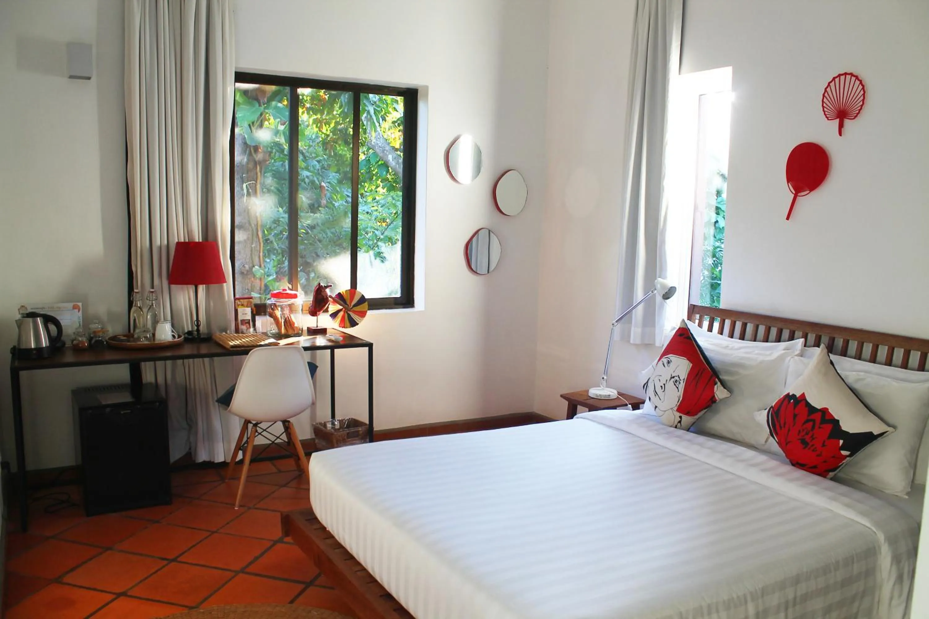 Bed in Sala Baï Hotel & Restaurant School