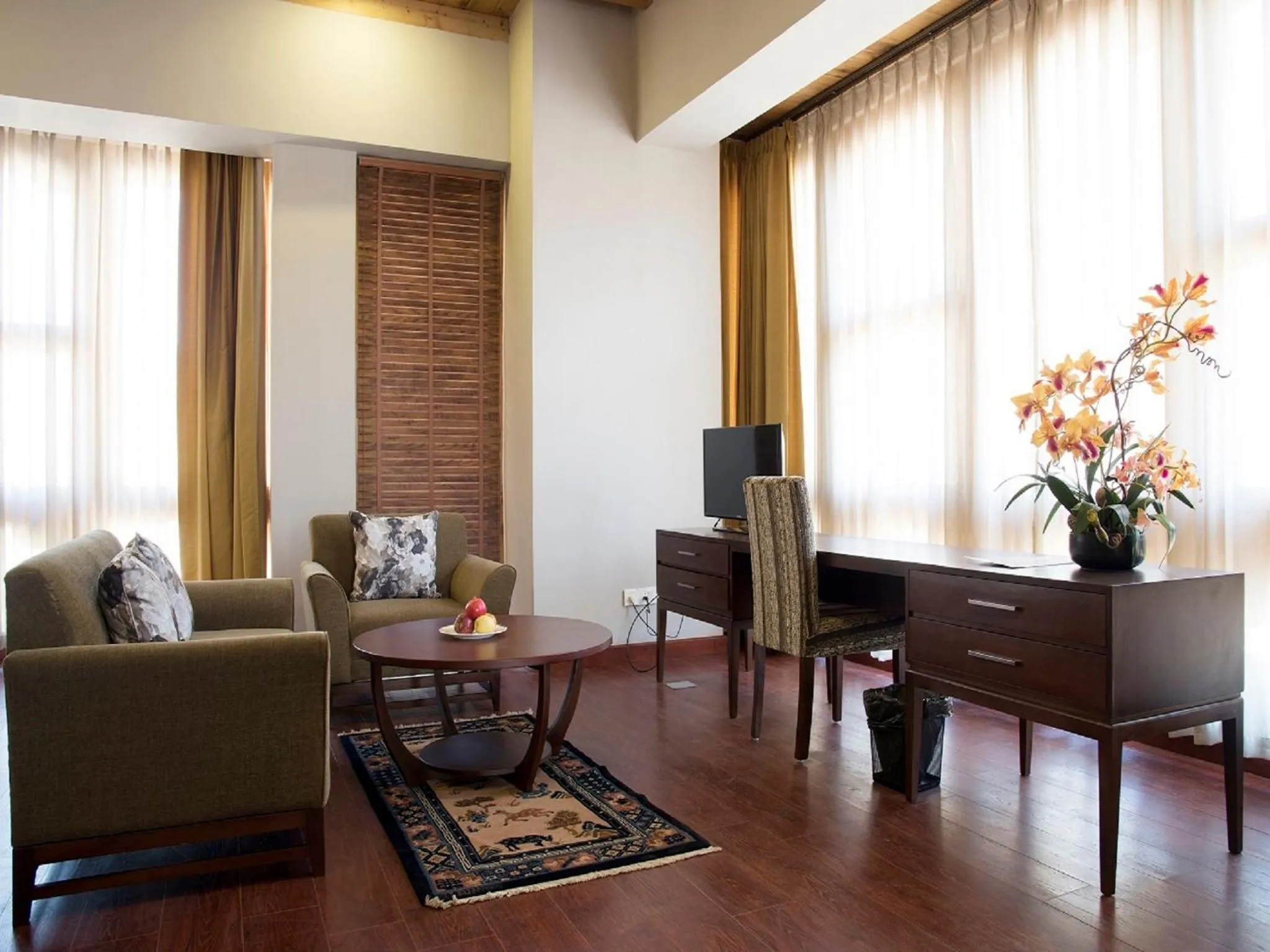 Seating area in CityHotel, Thimphu