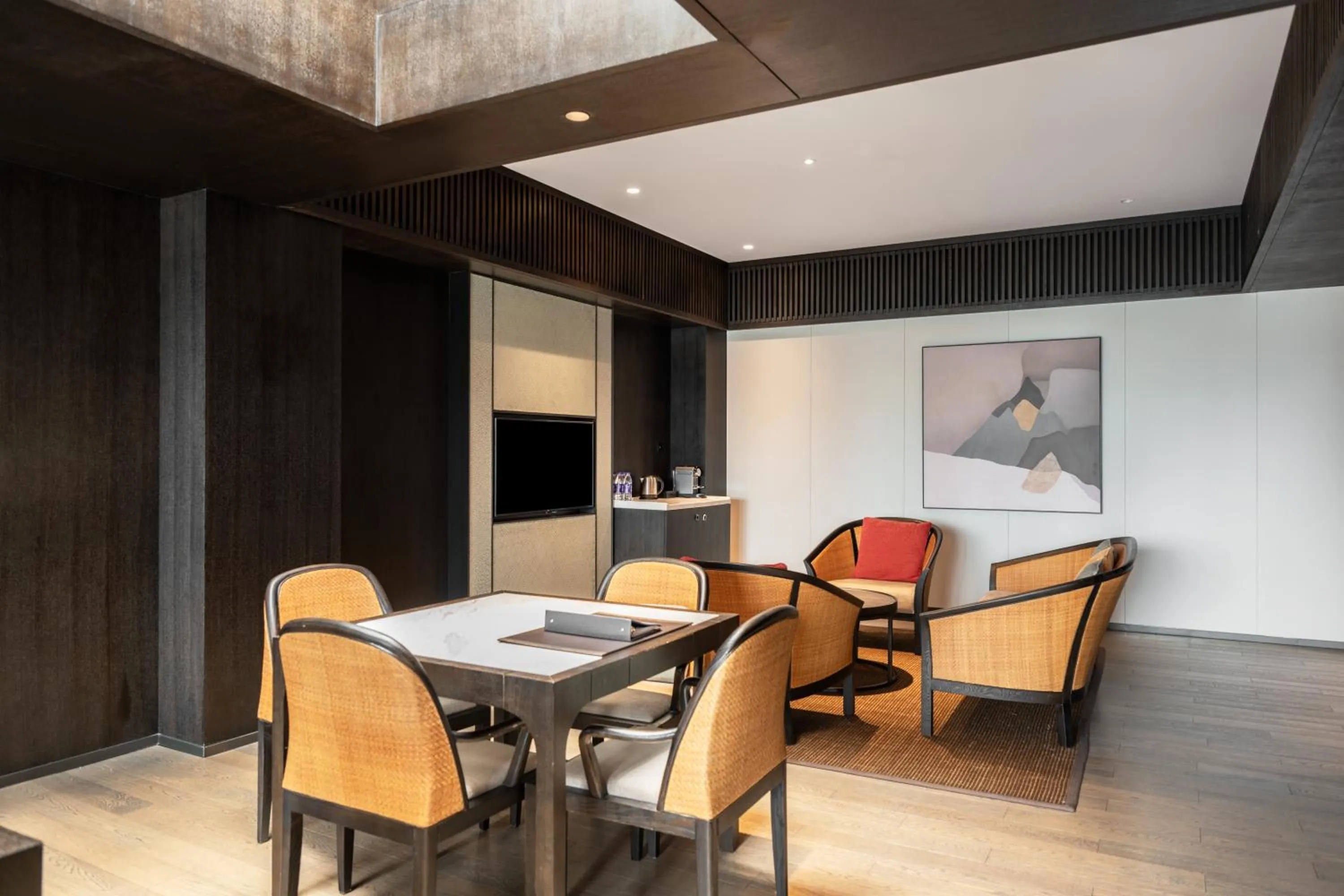 Living room in Hilton Ningbo Dongqian Lake