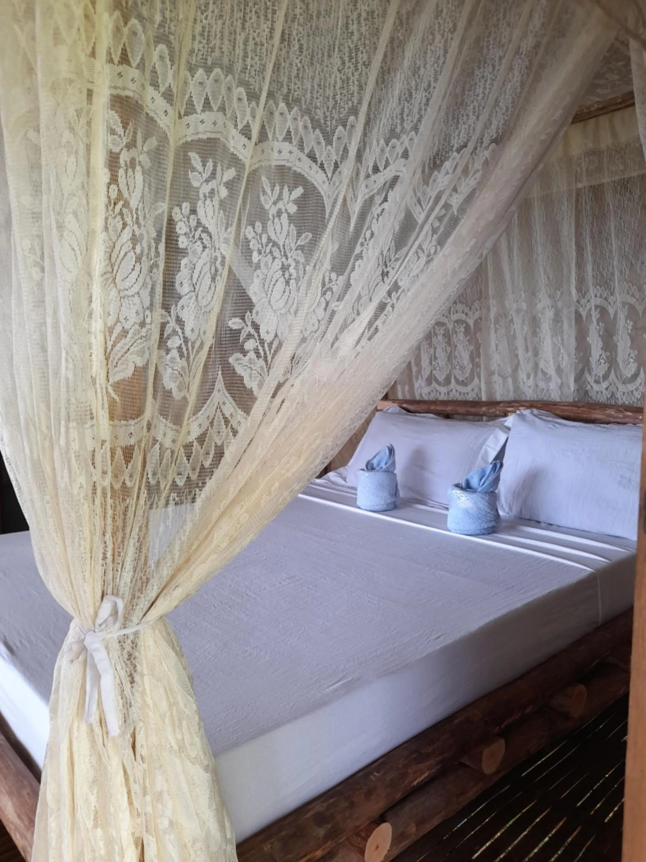 Bed in Erlittop Nature Lodge