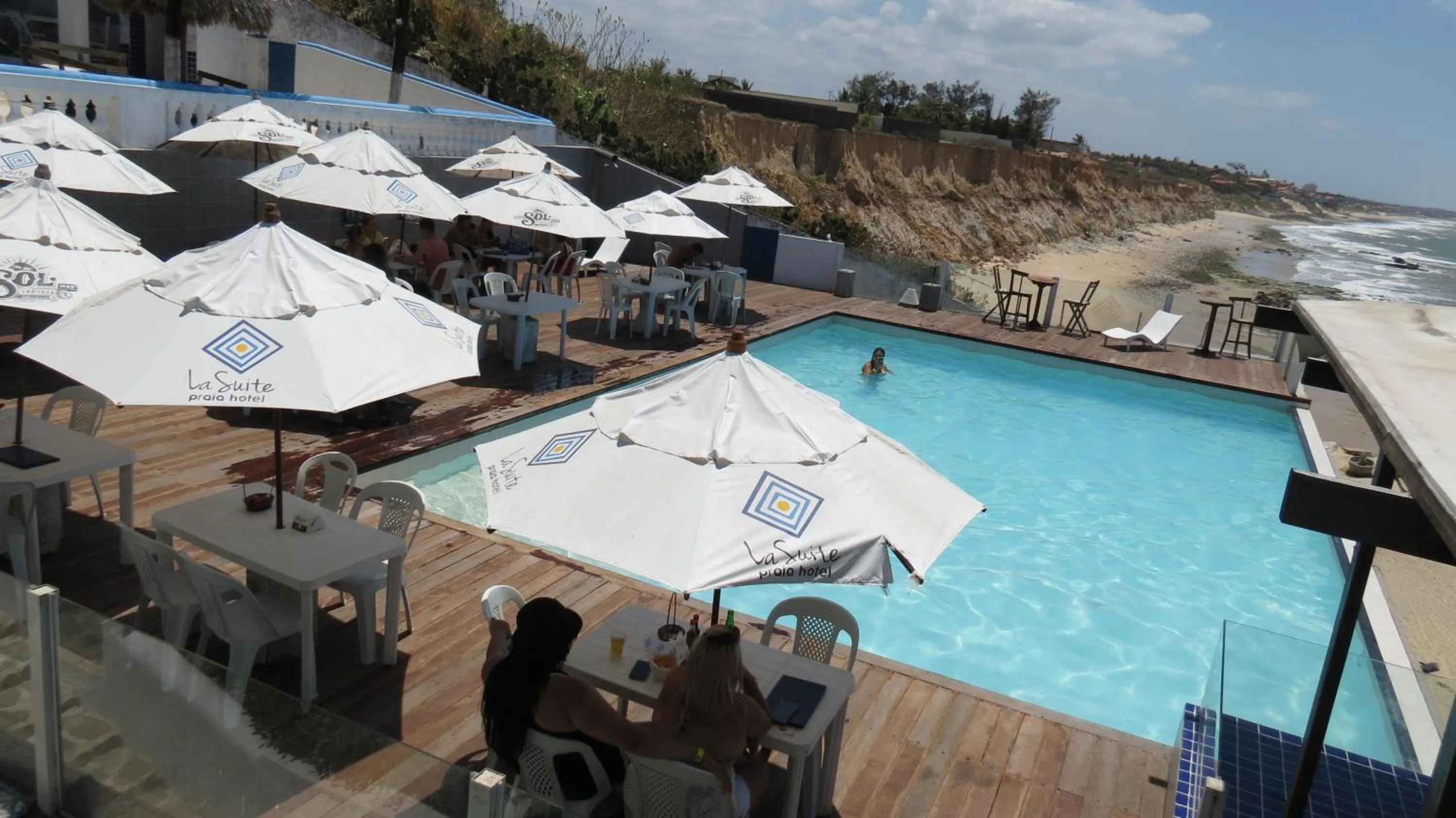 Pool view in La Suite Praia Hotel