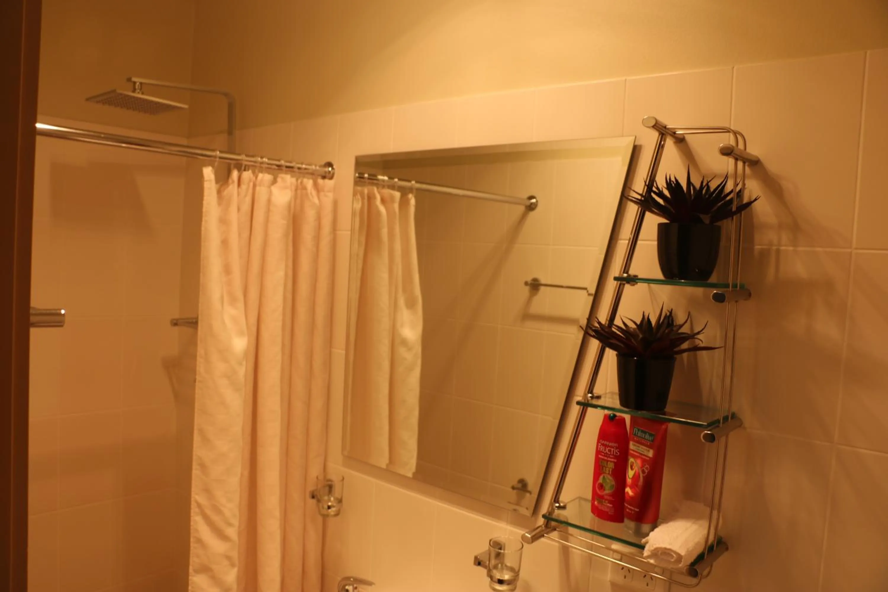 Shower in Westside Studio Apartments