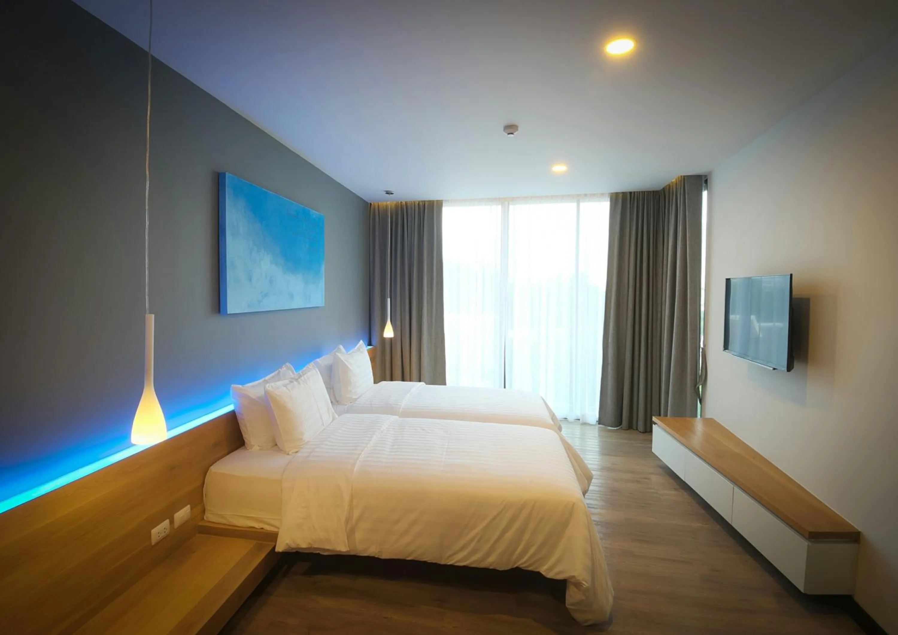 Photo of the whole room, Bed in Kalm Bangsaen Hotel