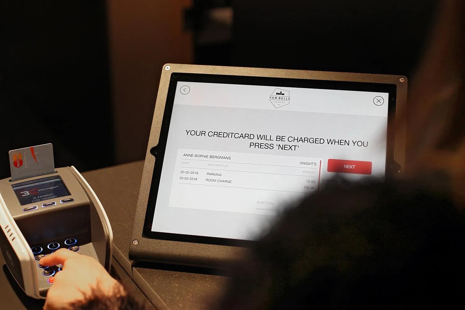 Lobby or reception in Hotel Van Belle