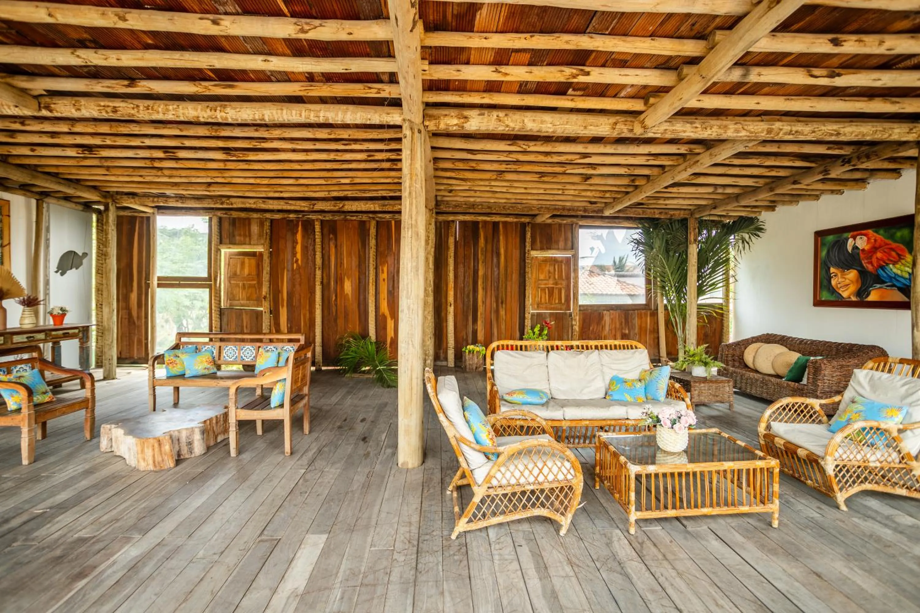 Seating area in Hotel Maré Mansa