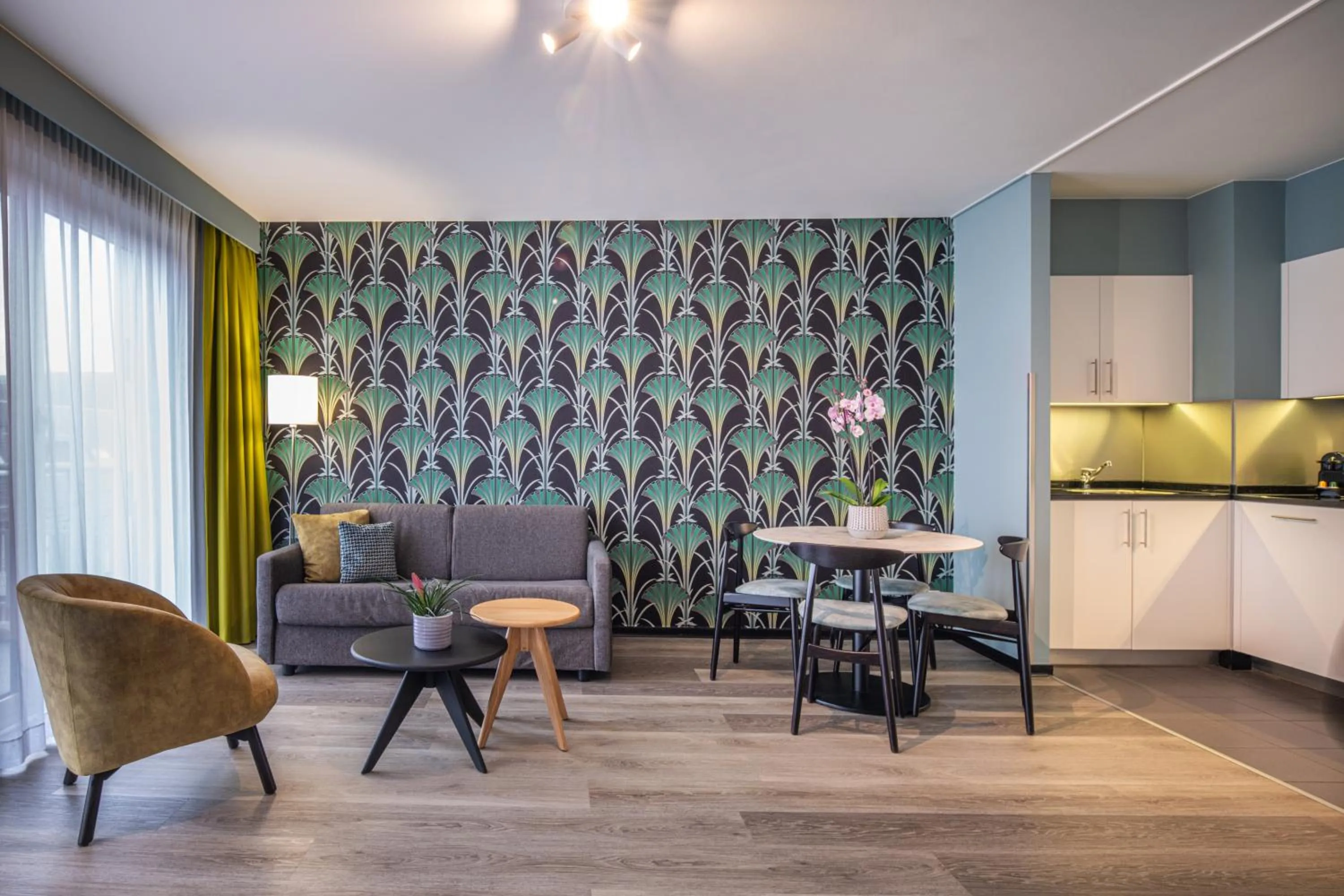 Living room in Thon Hotel Residence Parnasse Aparthotel