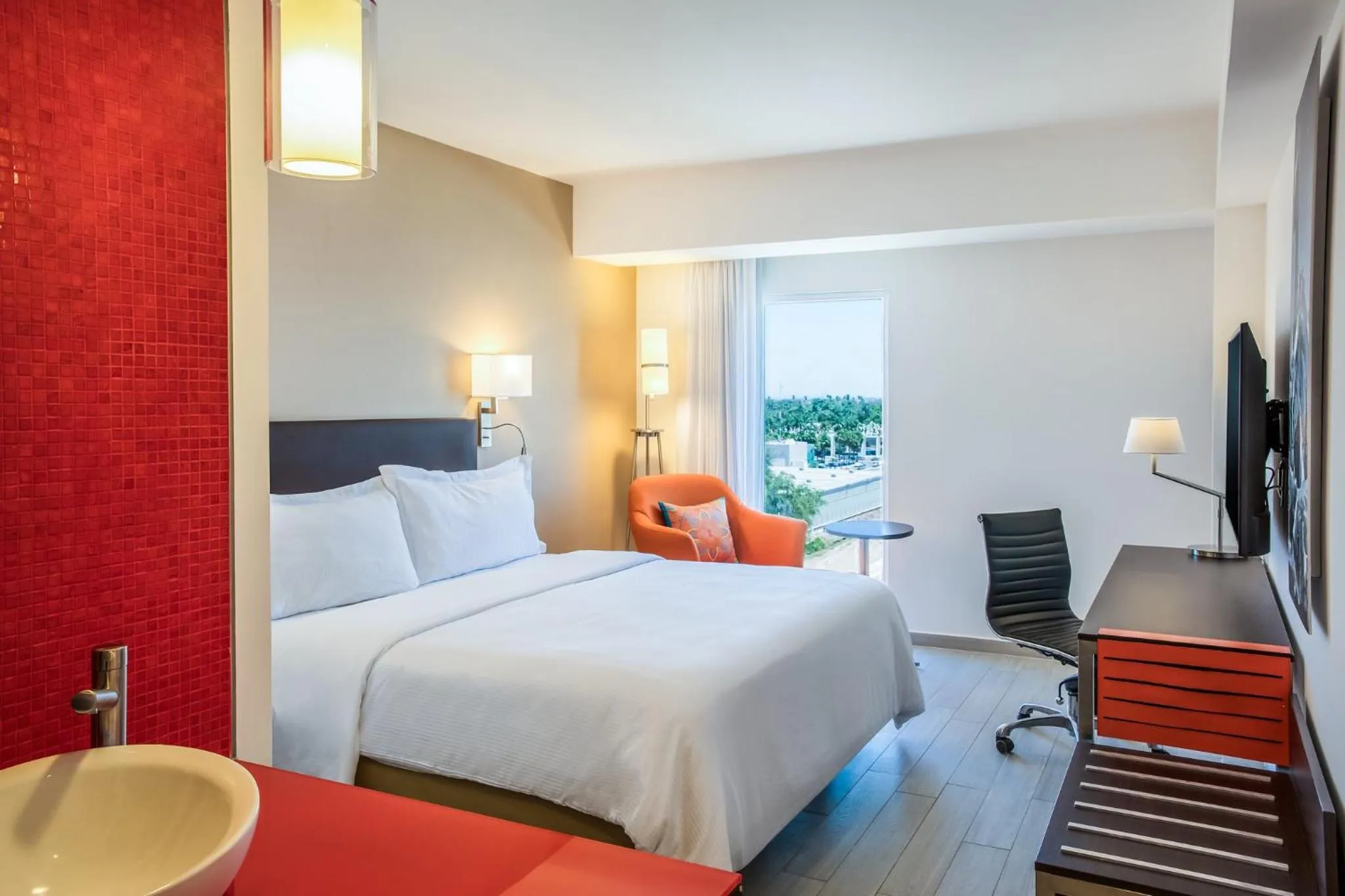 Photo of the whole room, Bed in Fiesta Inn Los Mochis