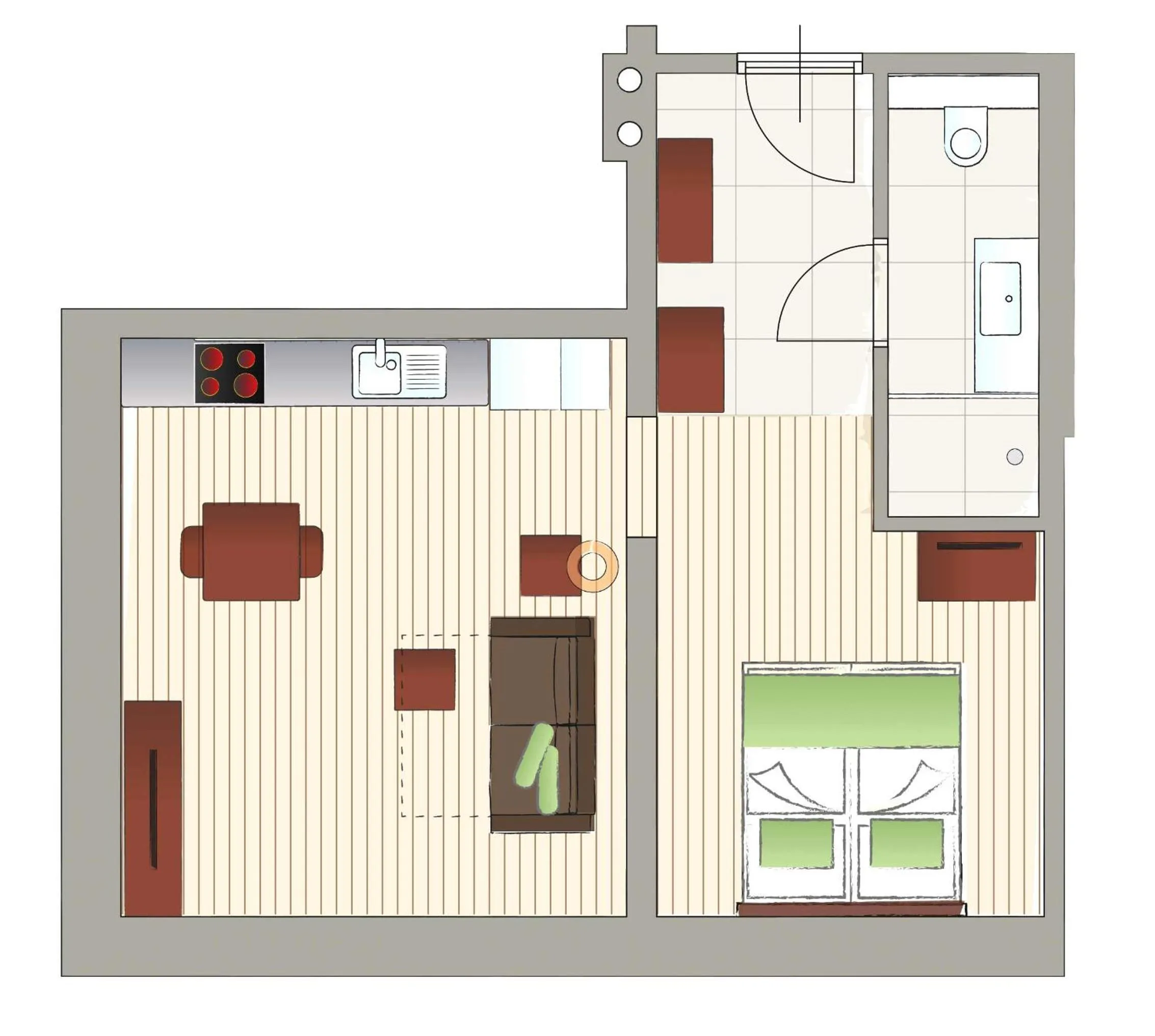 Decorative detail in Mattone Aparthotel