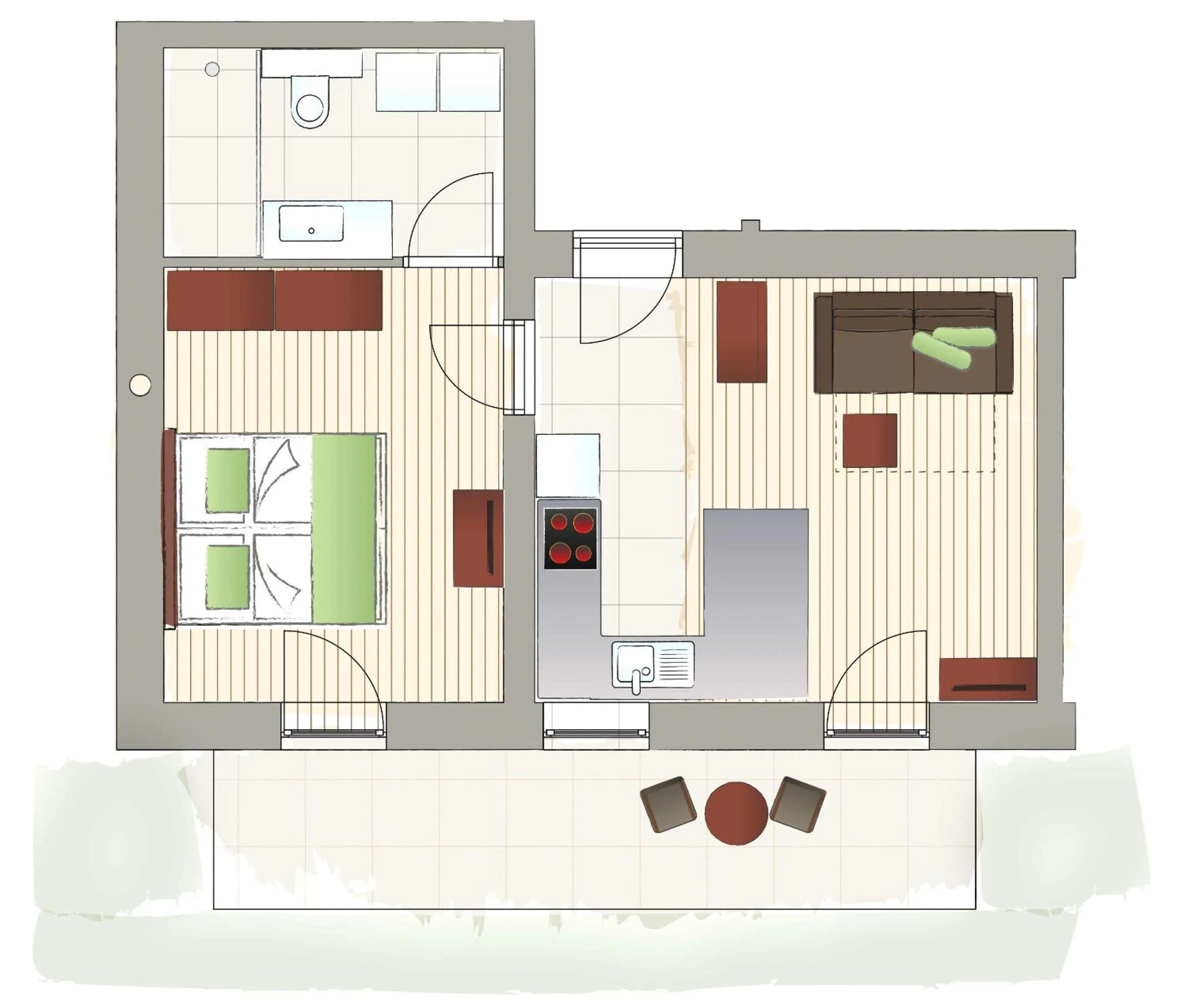 Decorative detail in Mattone Aparthotel