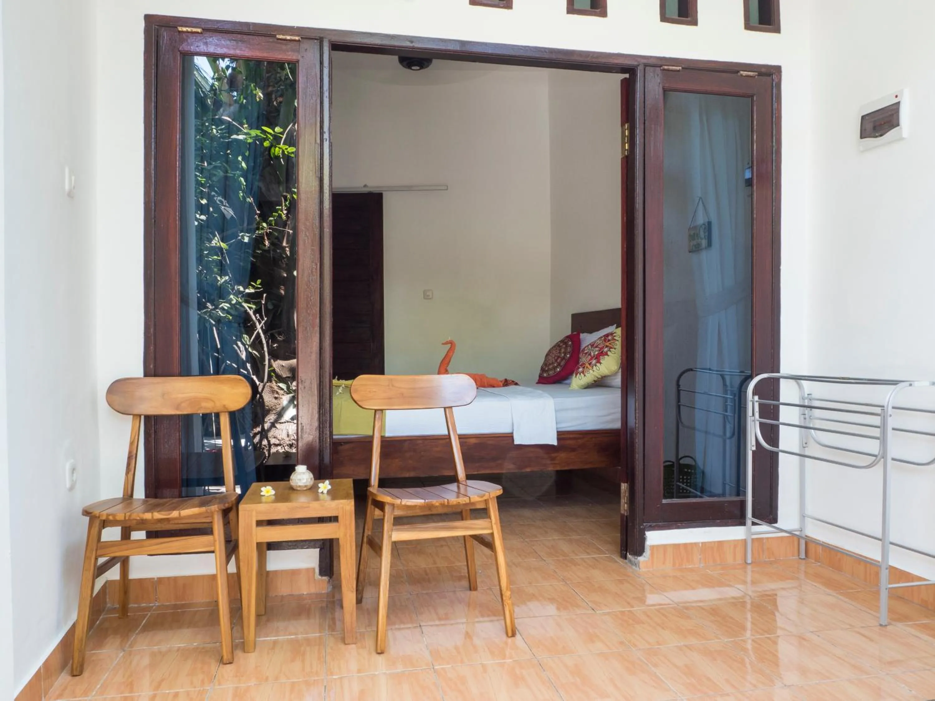 Bed in Gili Turtle Beach Resort