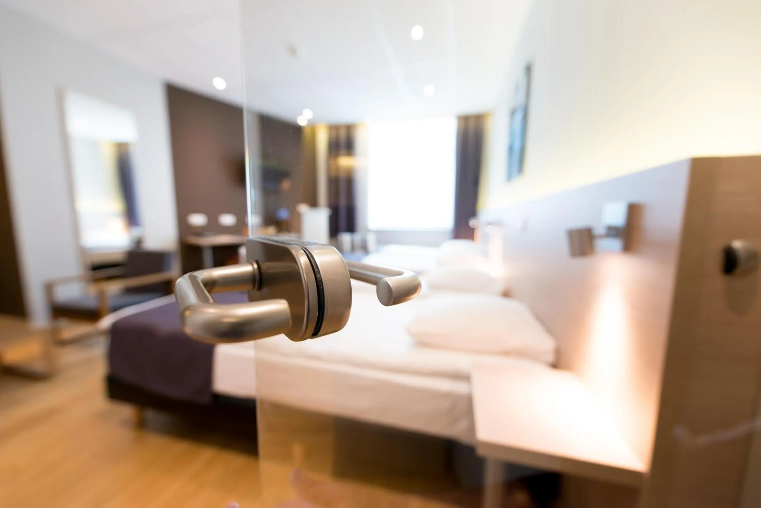 Decorative detail, Bed in Hôtel de l'Univers Liège