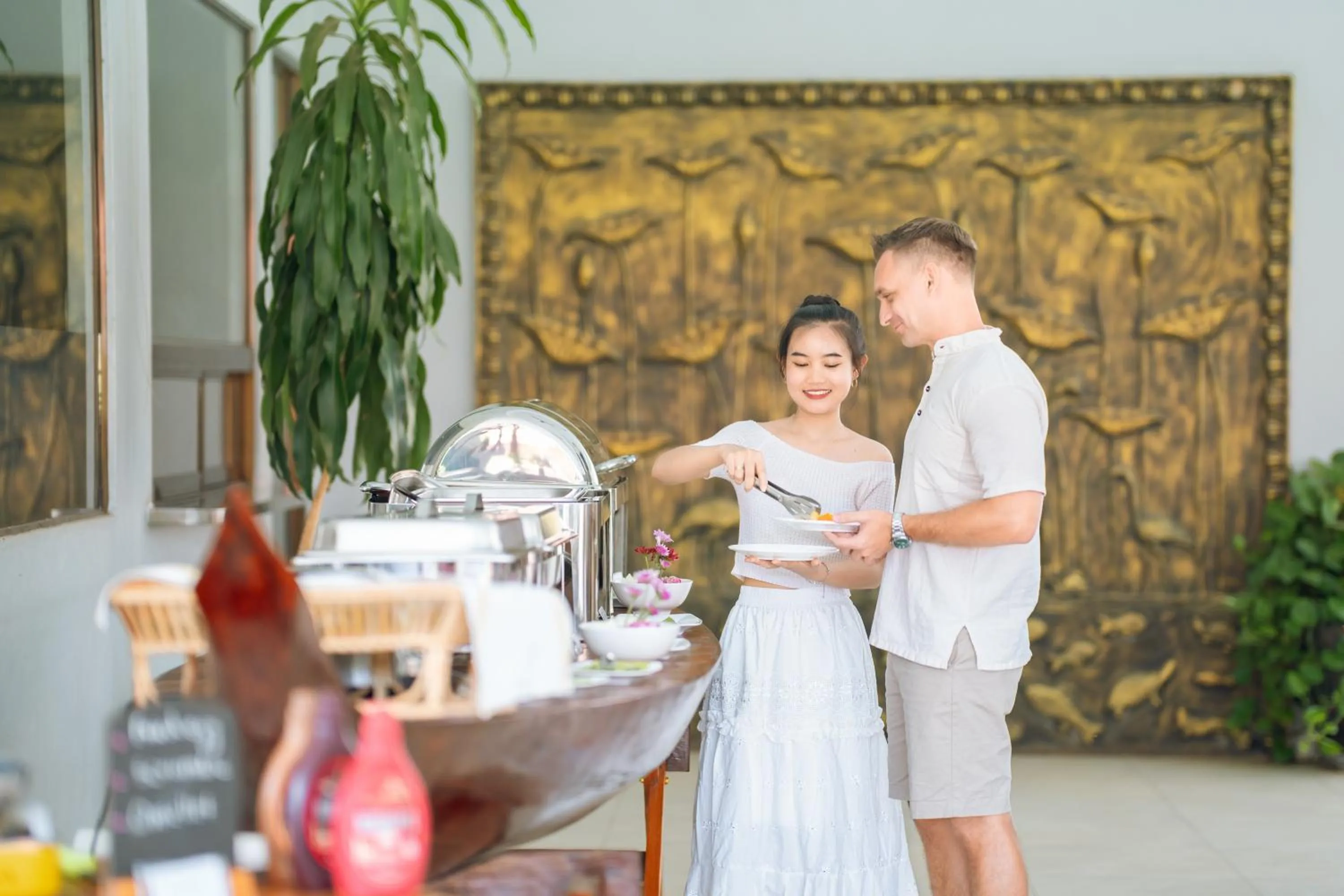 Breakfast in Authentic Khmer Village Resort