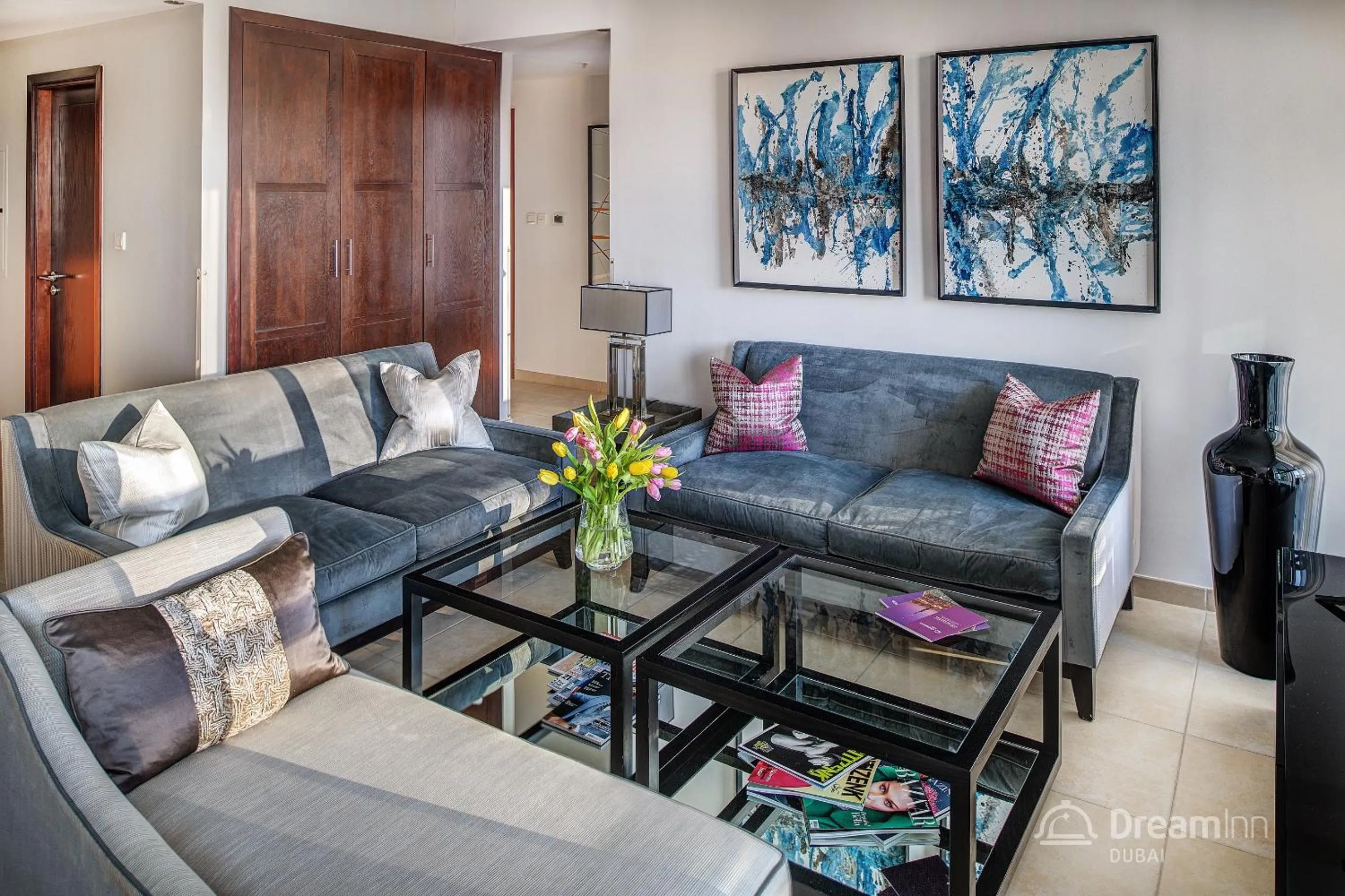 Living room in Dream Inn Apartments - Burj Residences Burj Khalifa View