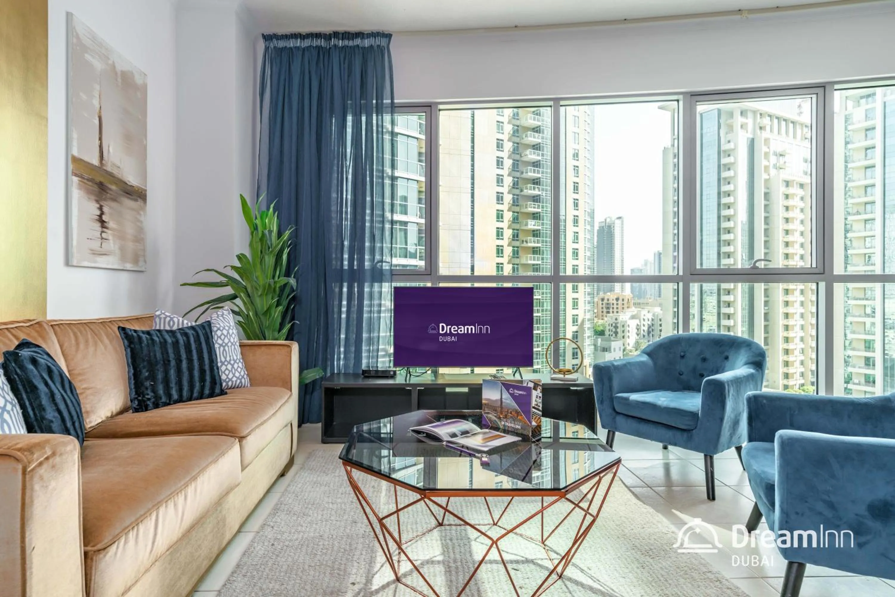 Living room in Dream Inn Apartments - Burj Residences Burj Khalifa View