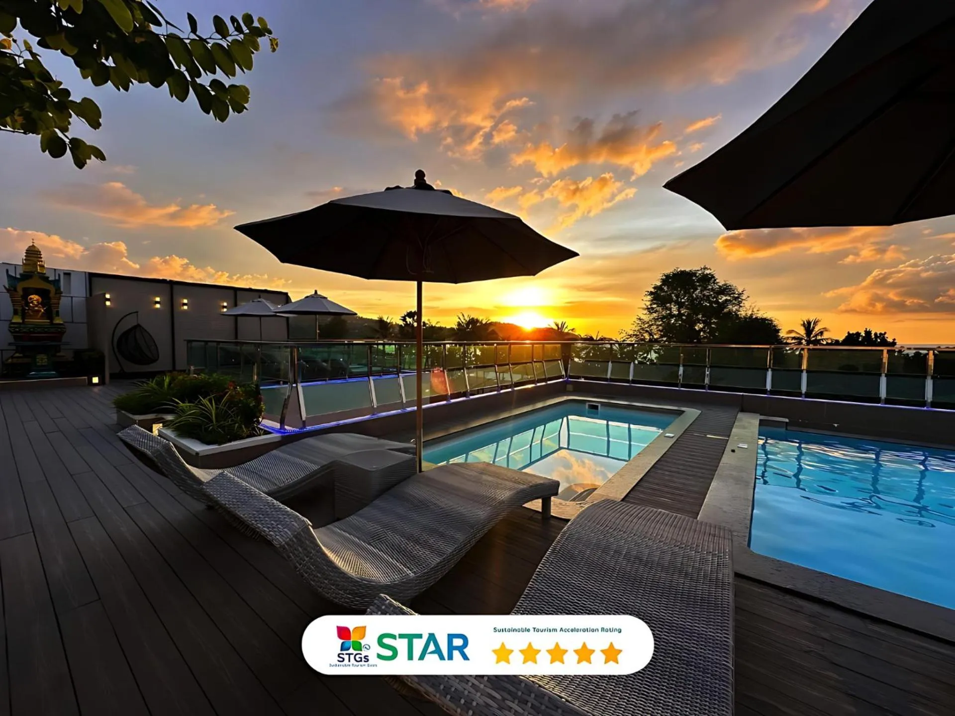 Patio in Clarian Hotel Beach Patong