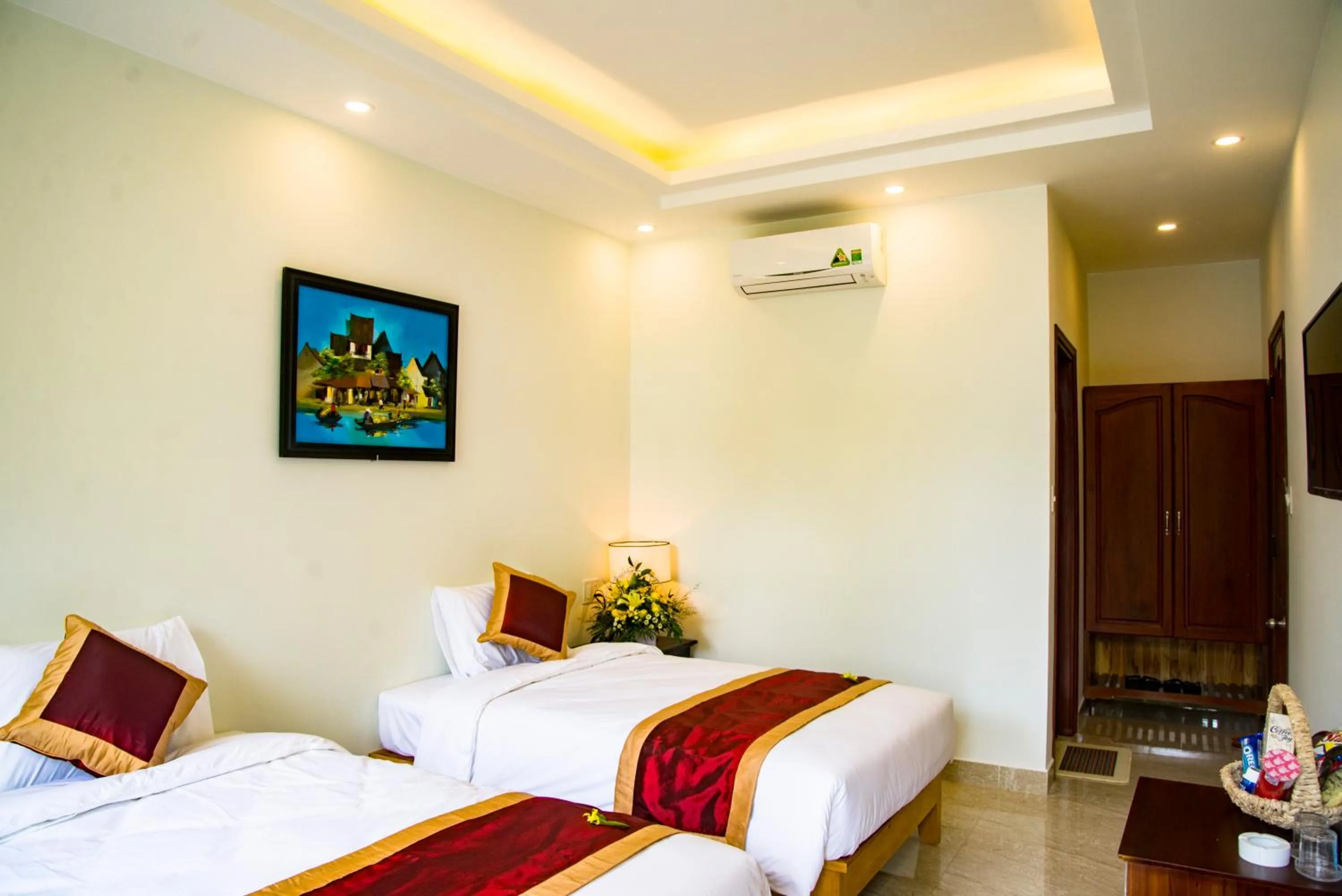 Bed in Mi Kha Homestay