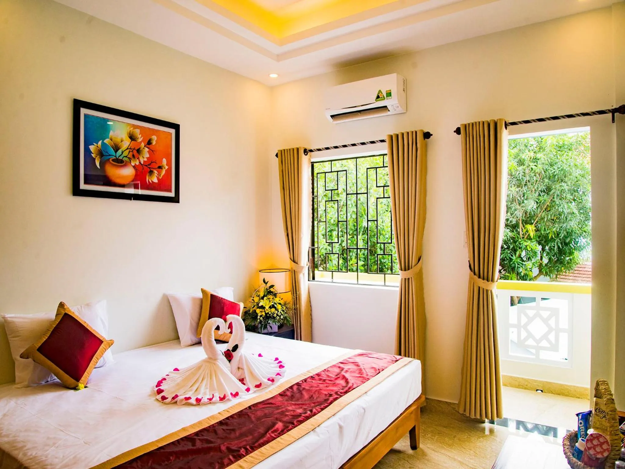 Bed in Mi Kha Homestay