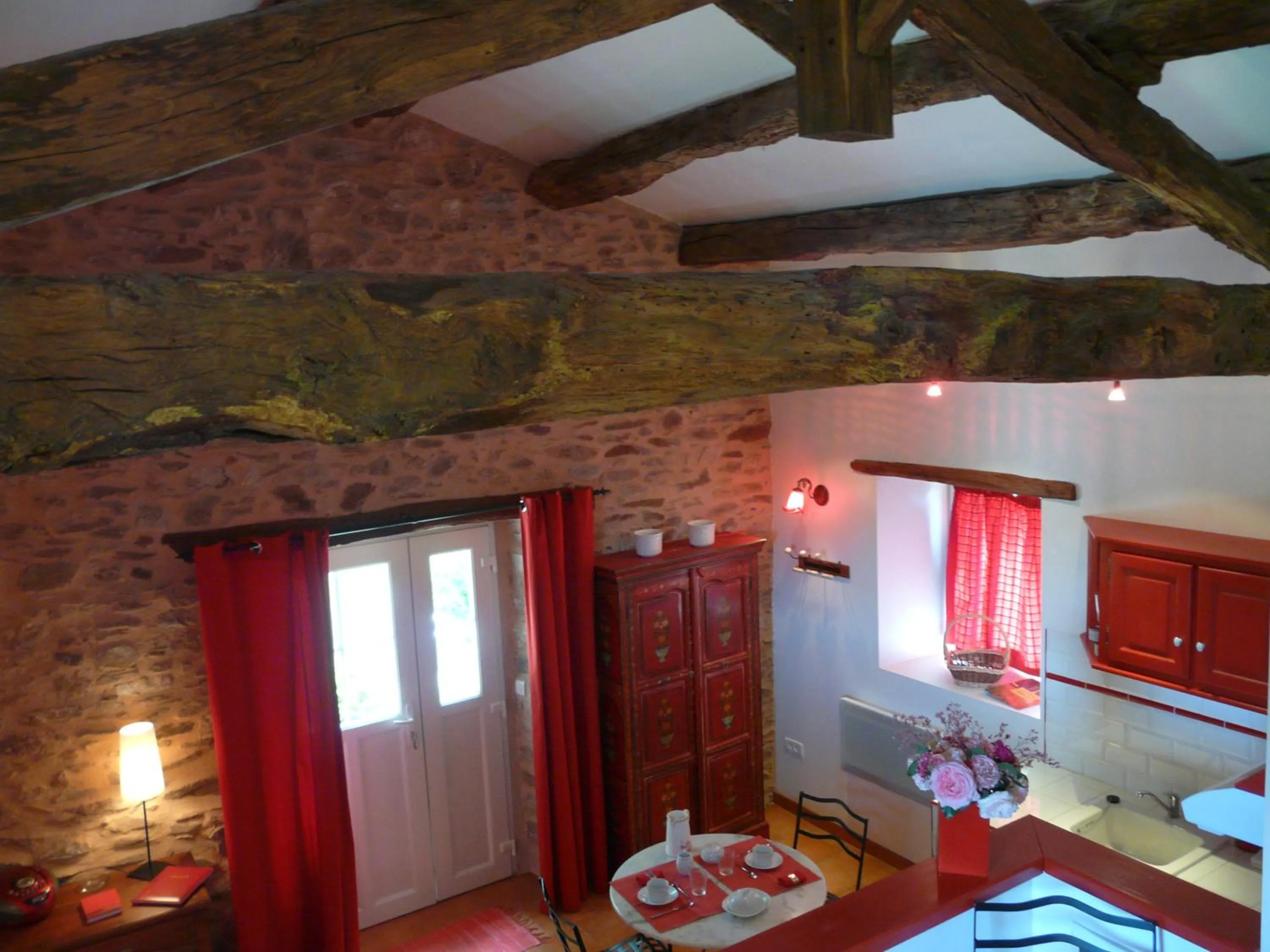 View (from property/room), Bed in Chambre d'hôtes Puech Noly