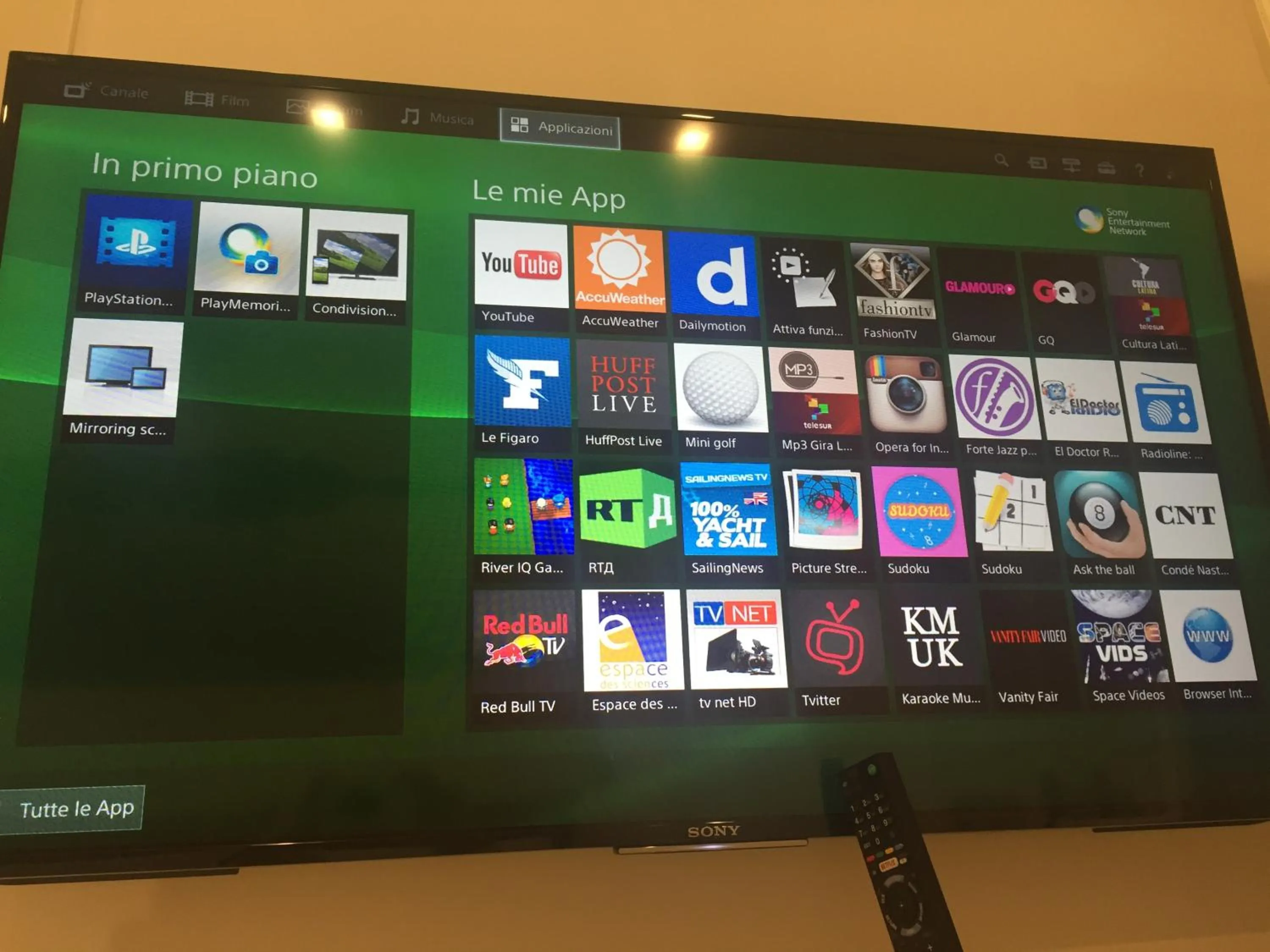 TV and multimedia in Atticobianco B&B