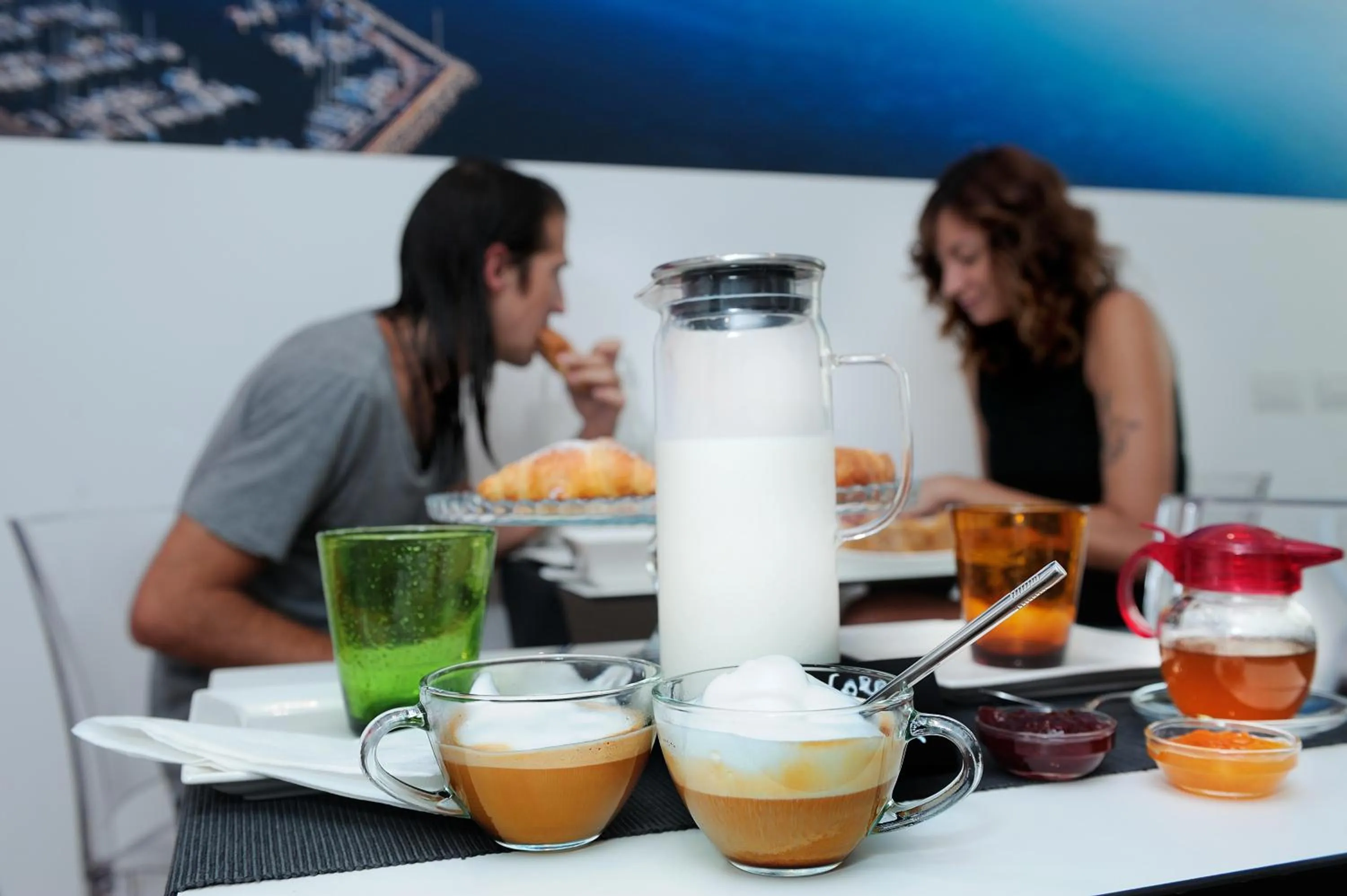 Communal kitchen in Atticobianco B&B