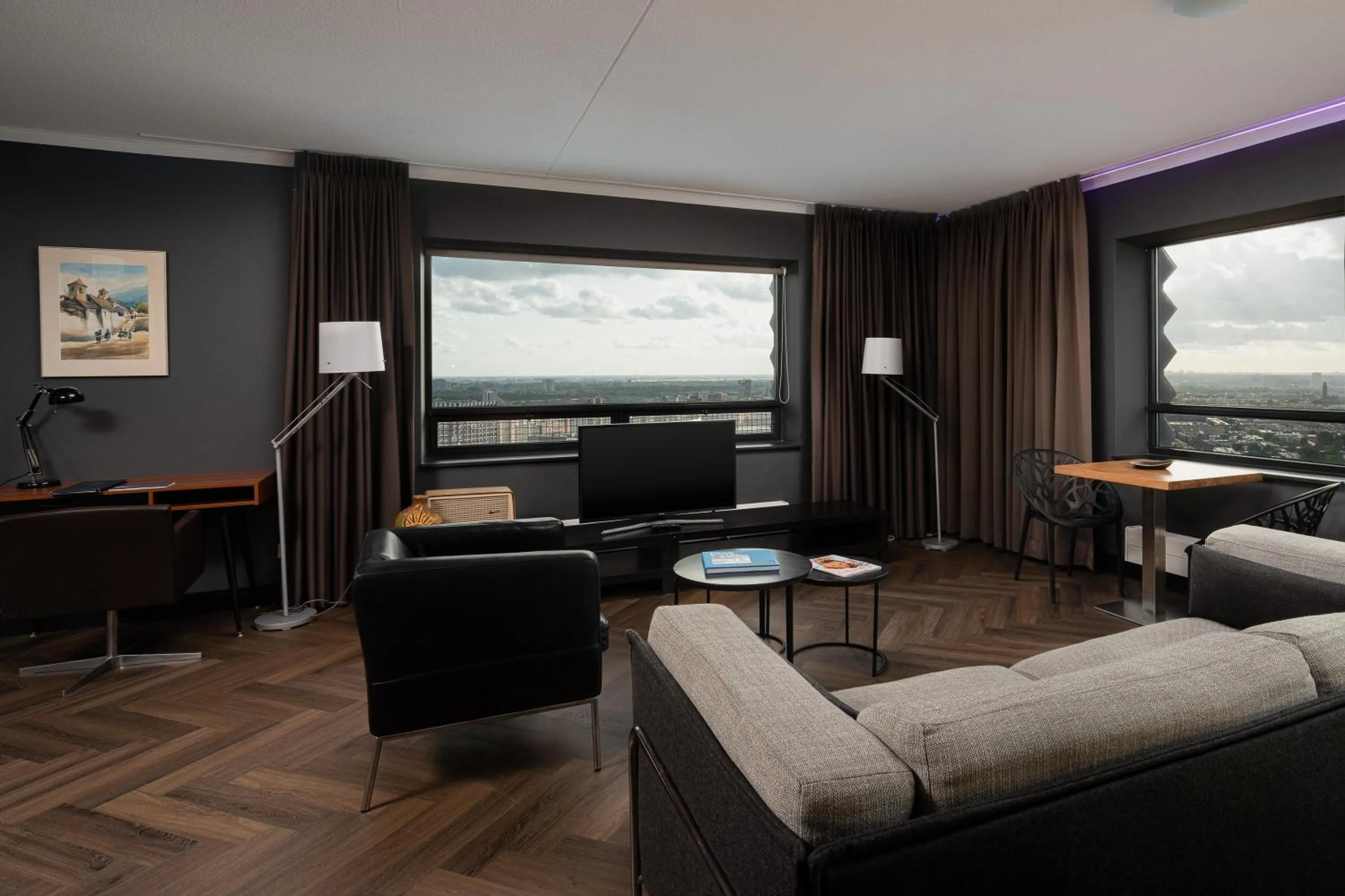 Living room in The Penthouse At The Hague Tower