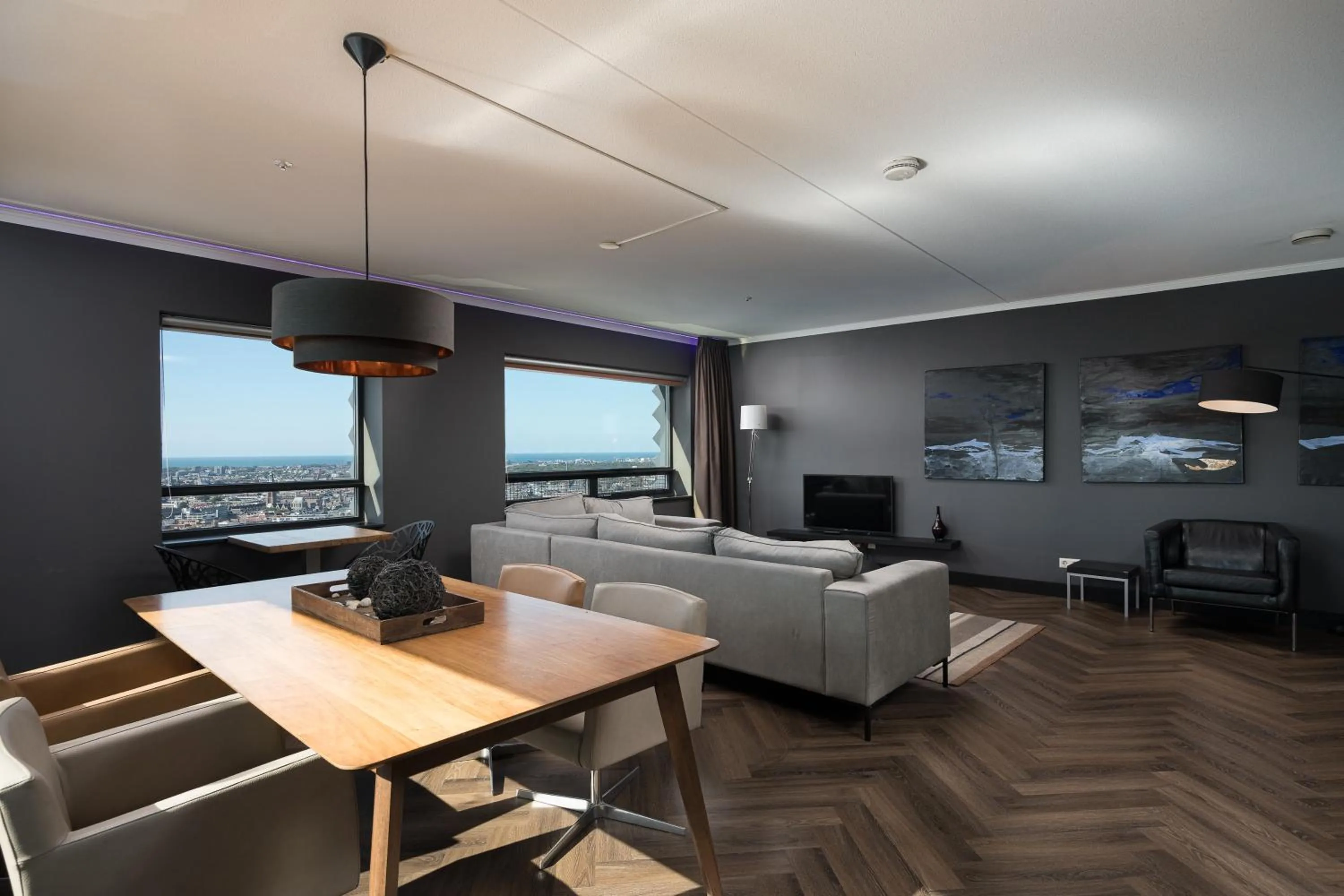 Living room in The Penthouse At The Hague Tower