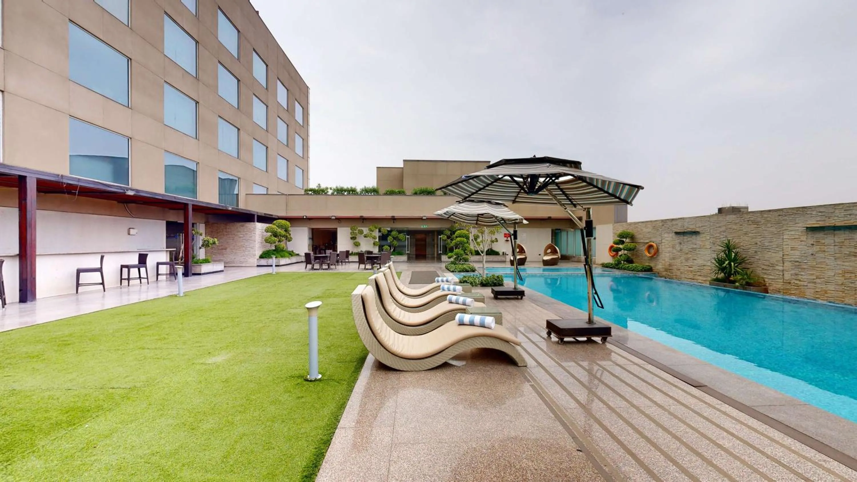 Pool view in Radisson Blu Faridabad