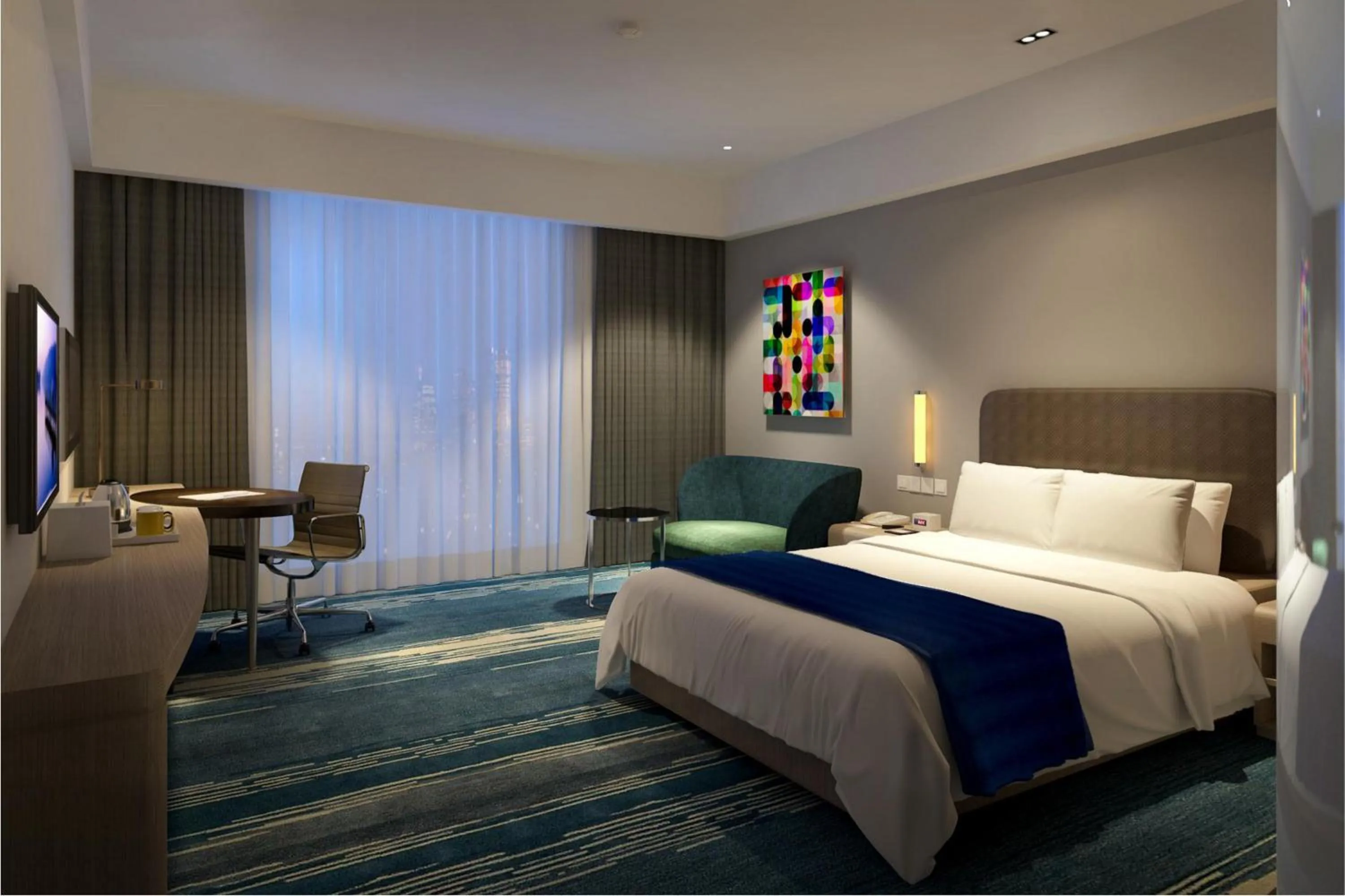 Photo of the whole room, Bed in Holiday Inn Express Panjin Downtown by IHG