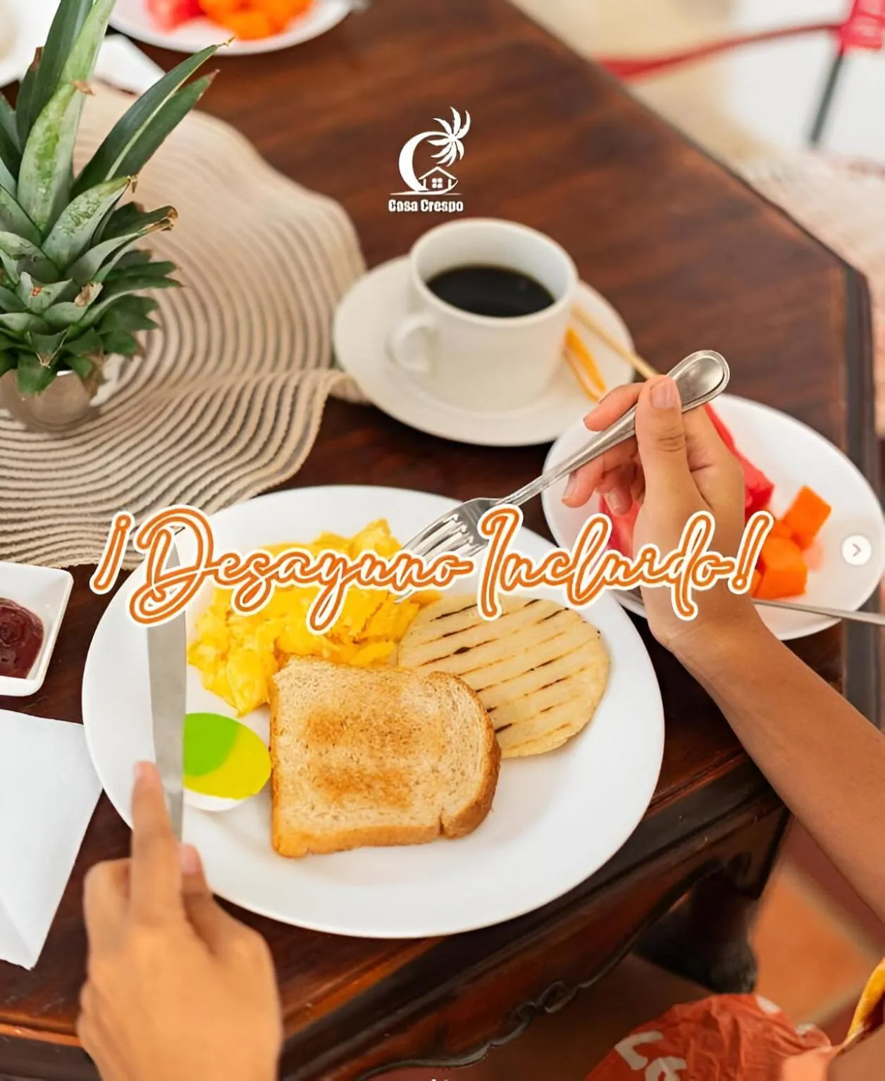 Continental breakfast in Casa Crespo