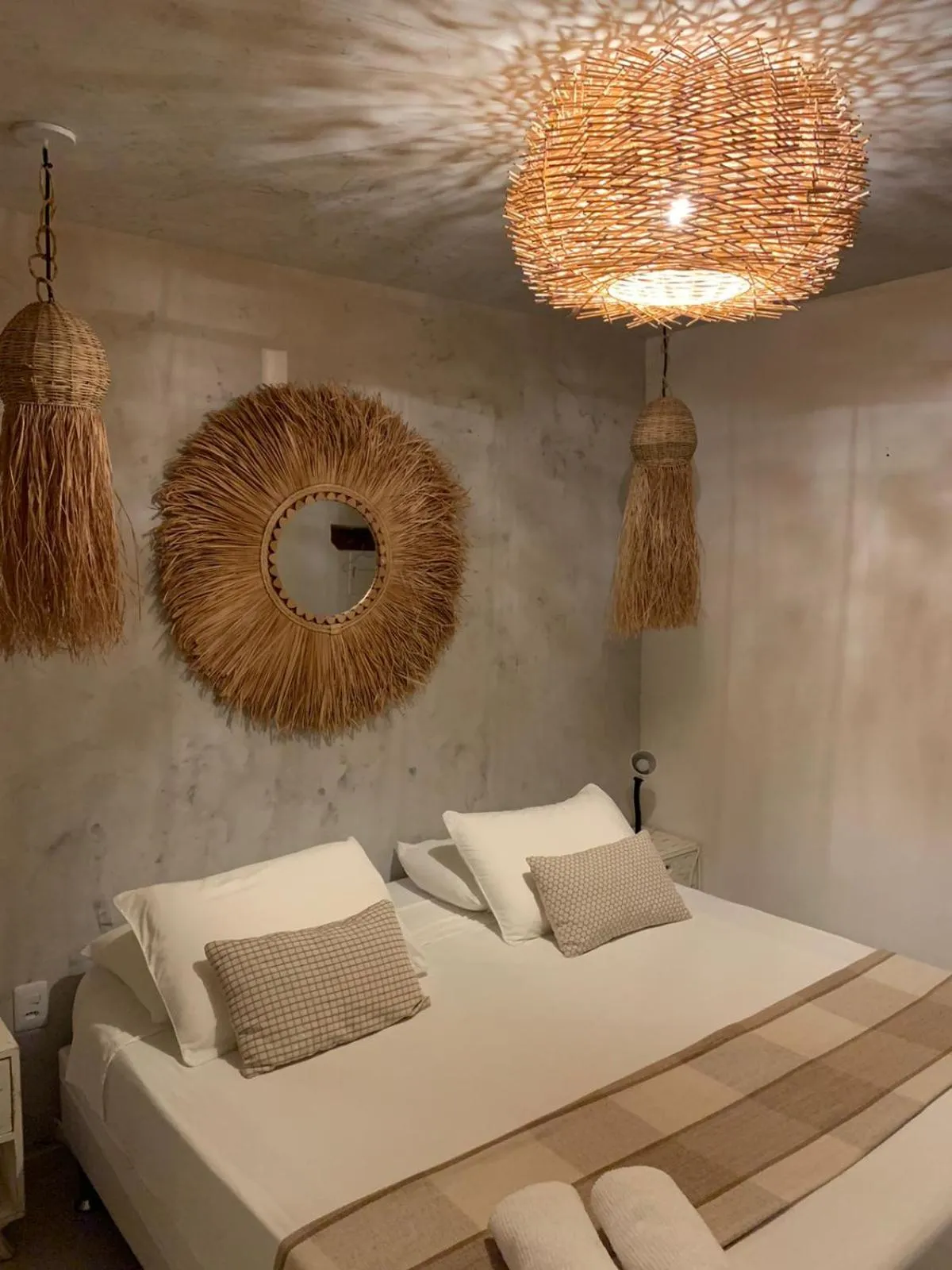 Bed in Pousada Agua de Coco