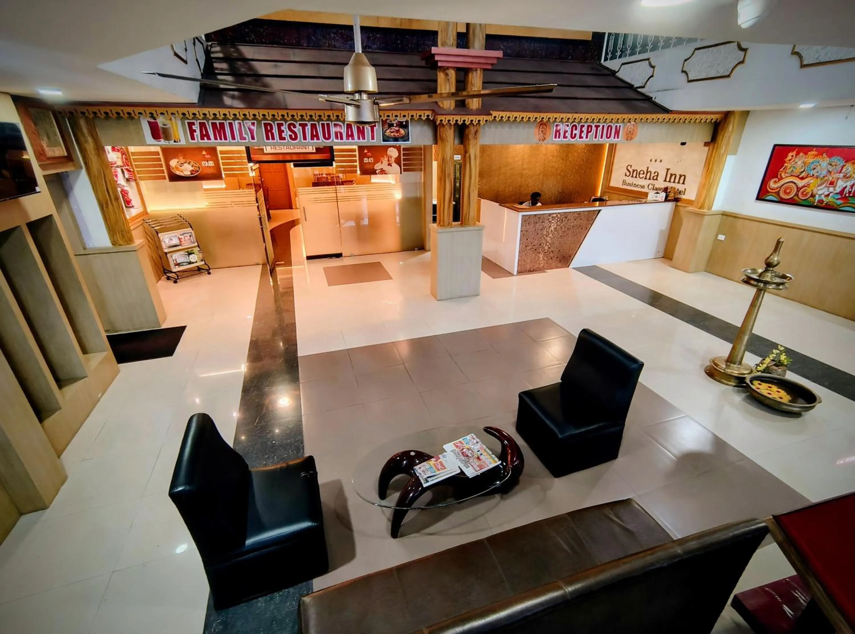 Lobby or reception in Sneha Inn