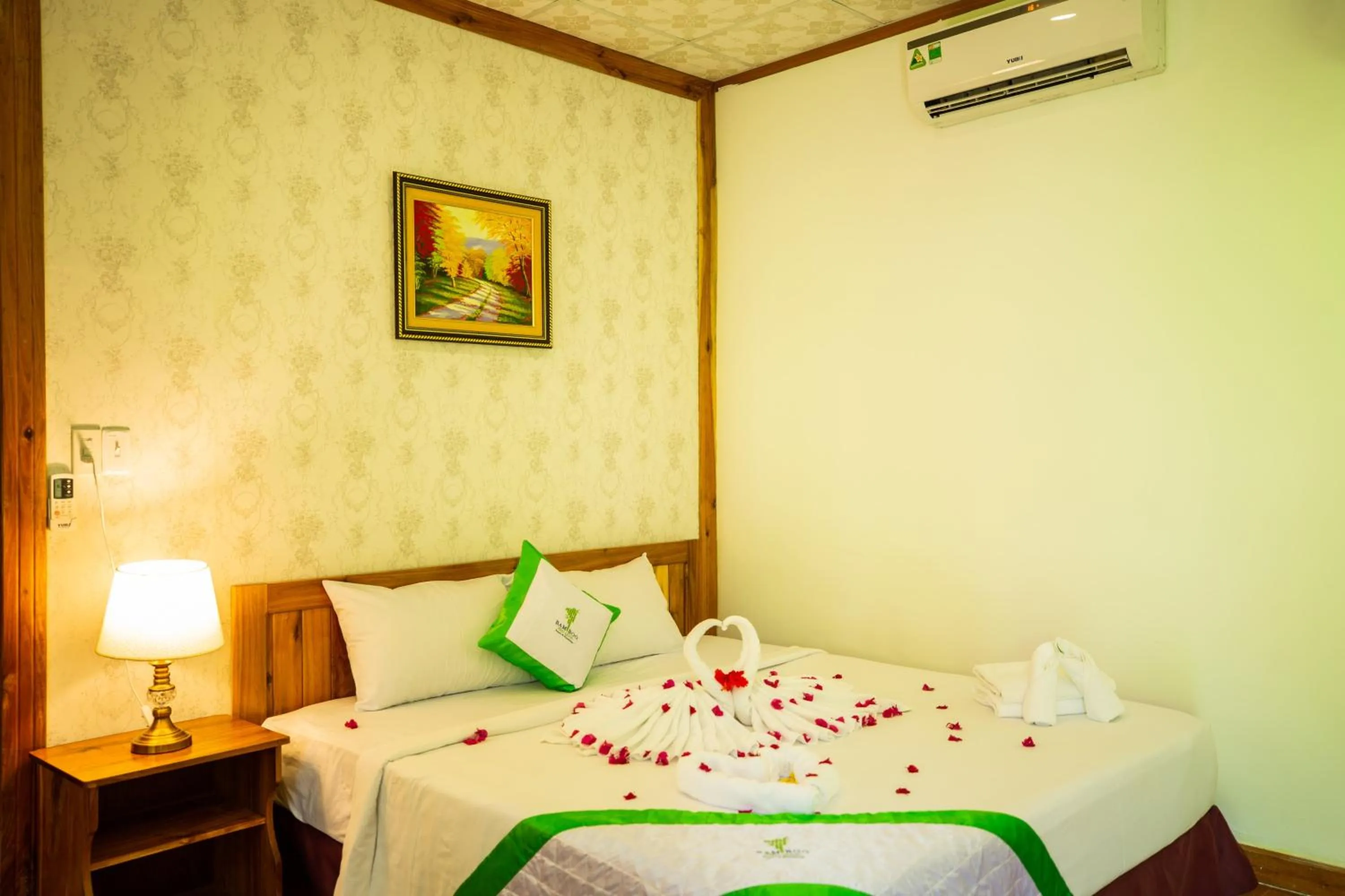 Bed in Bamboo Resort Phu Quoc