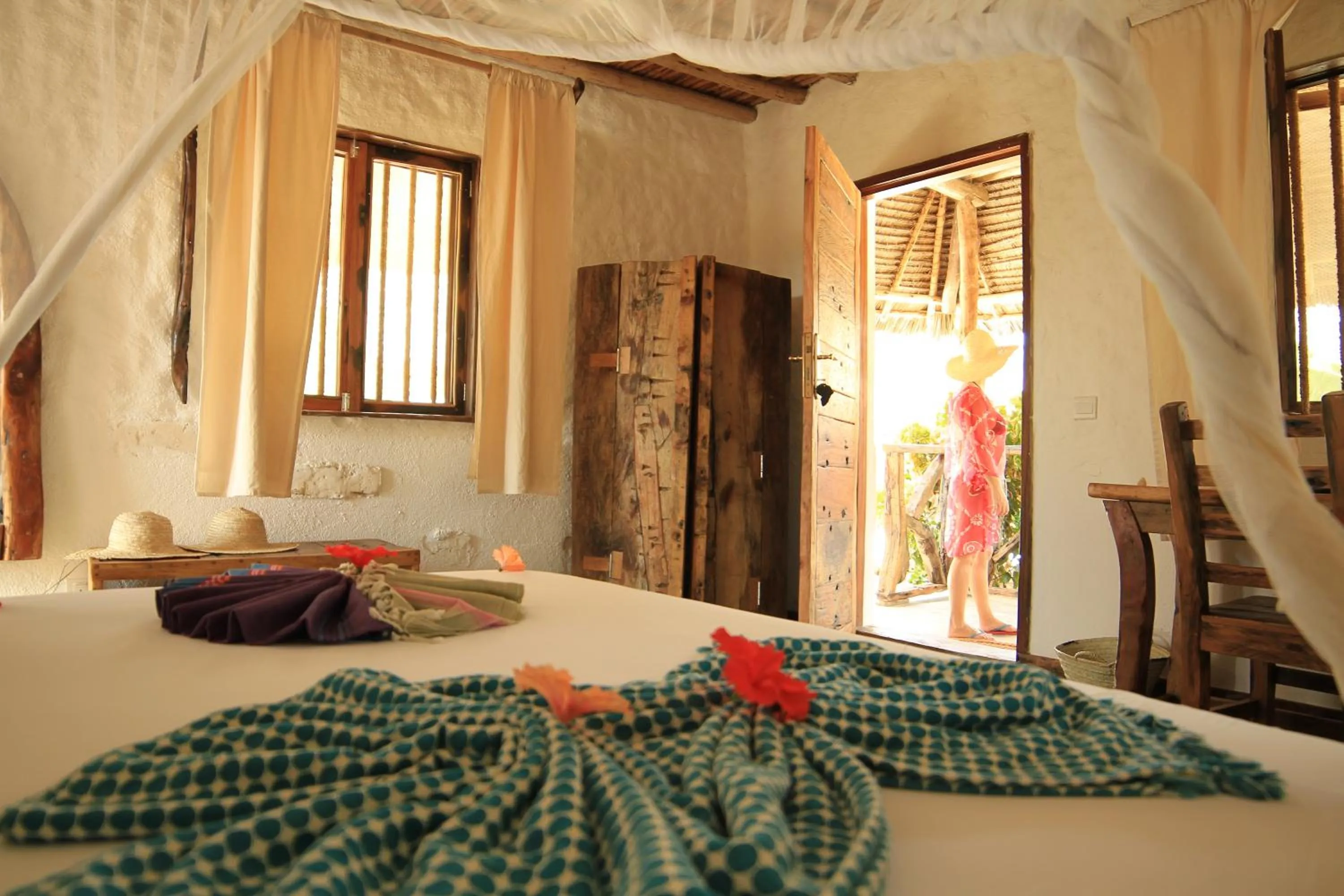 Decorative detail, Bed in Ujamaa Beach Resort