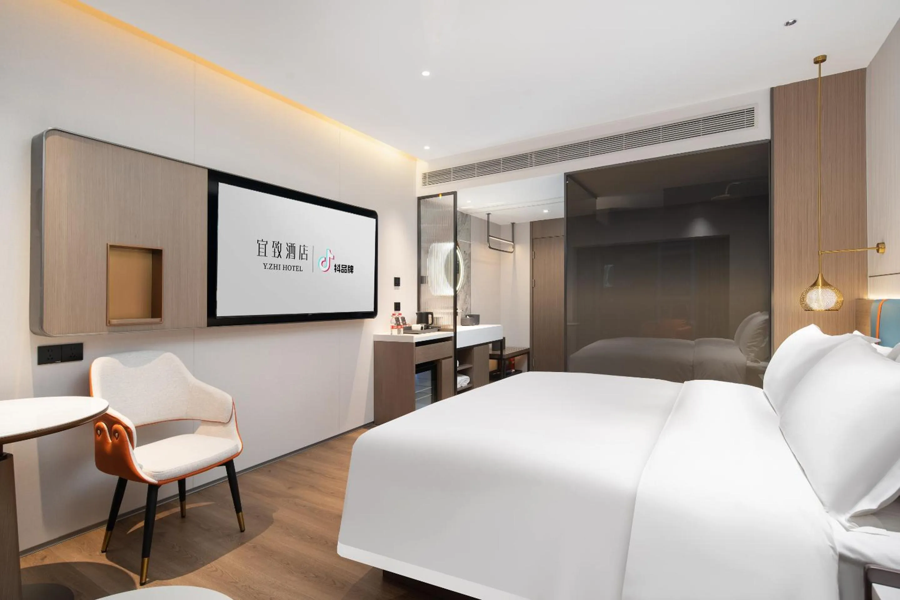 Bed in Yizhi Hotel - Guangzhou Beijing Road Chenjiaxuan Subway Station