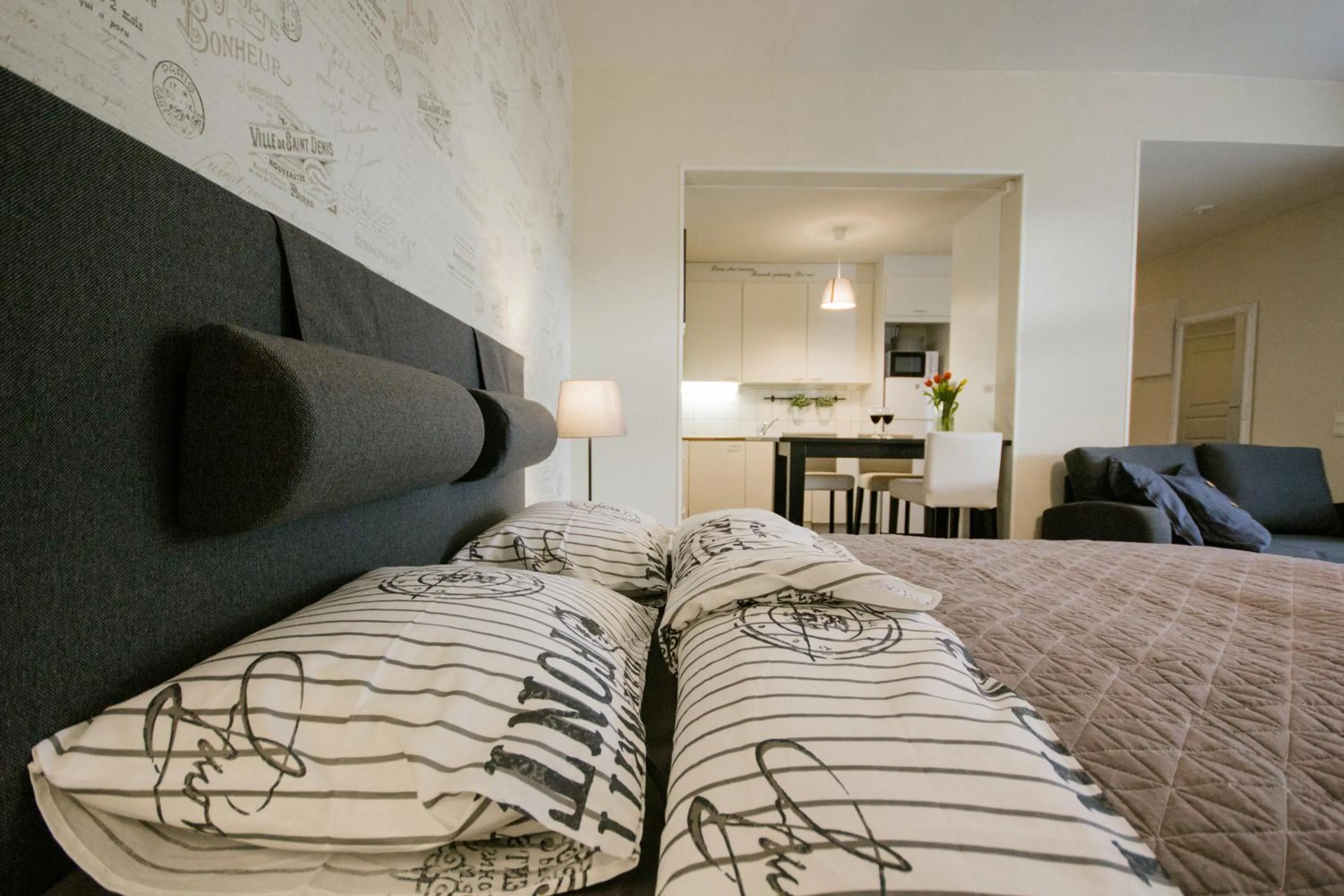 Bed in Hamina Bastion Apartments