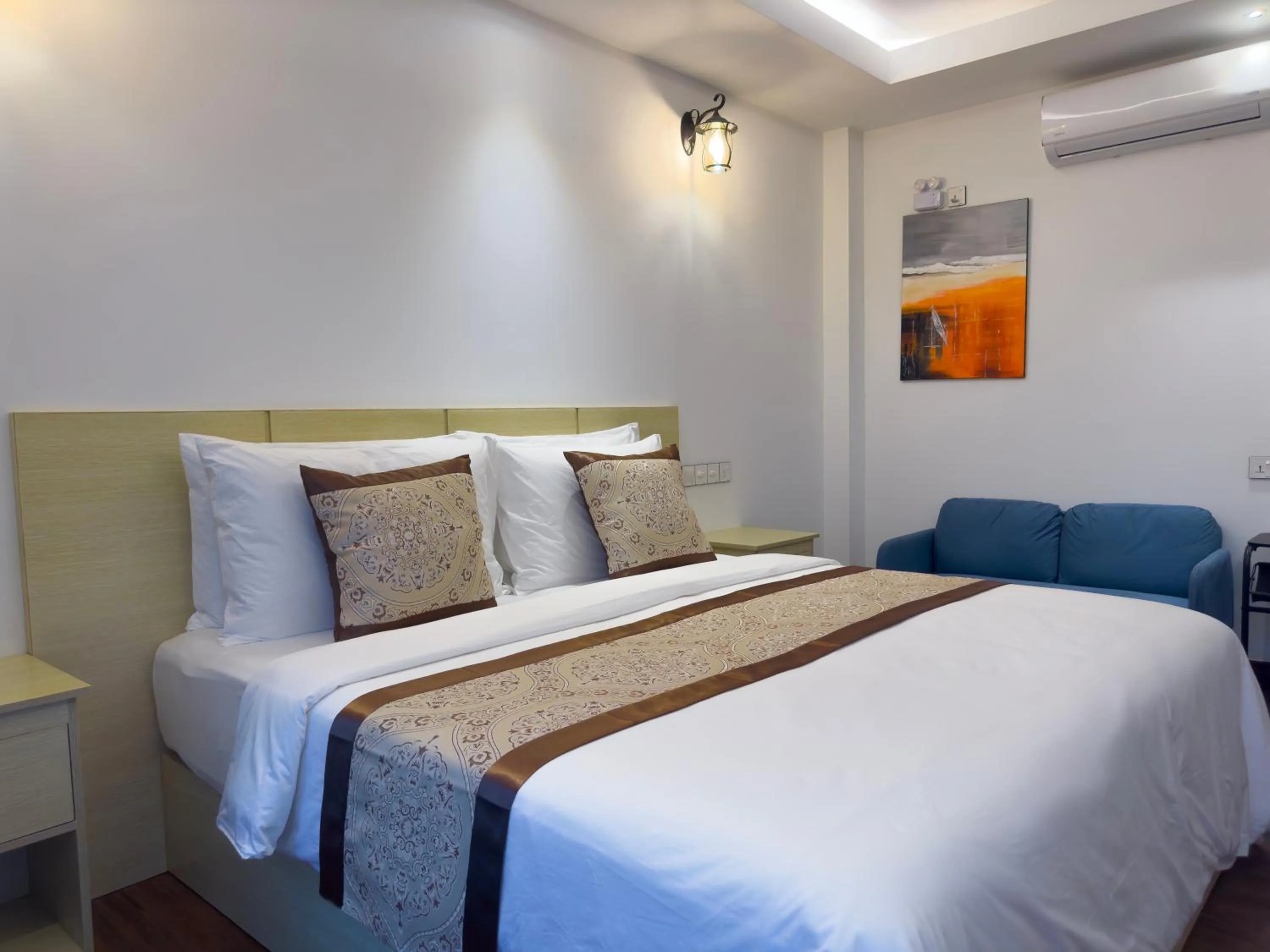 Bed in Ithaa Inn Kamadhoo