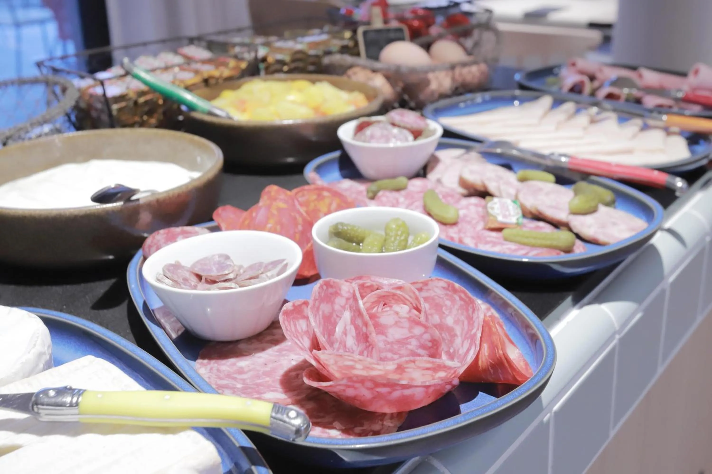 Buffet breakfast in Hôtel Antares & Spa