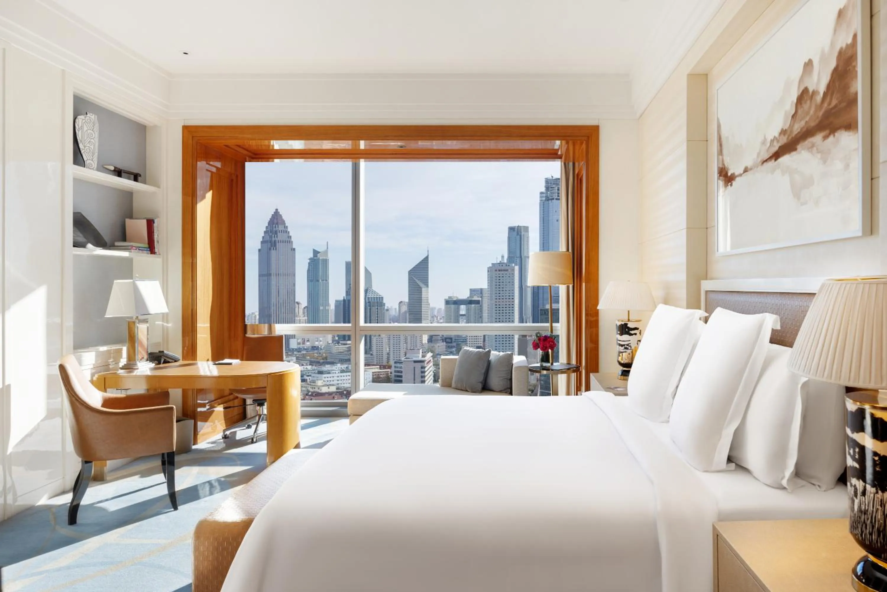 Bed in Four Seasons Hotel Tianjin