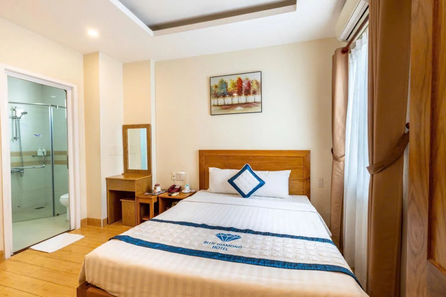 Bed in Blue Diamond Airport Hotel