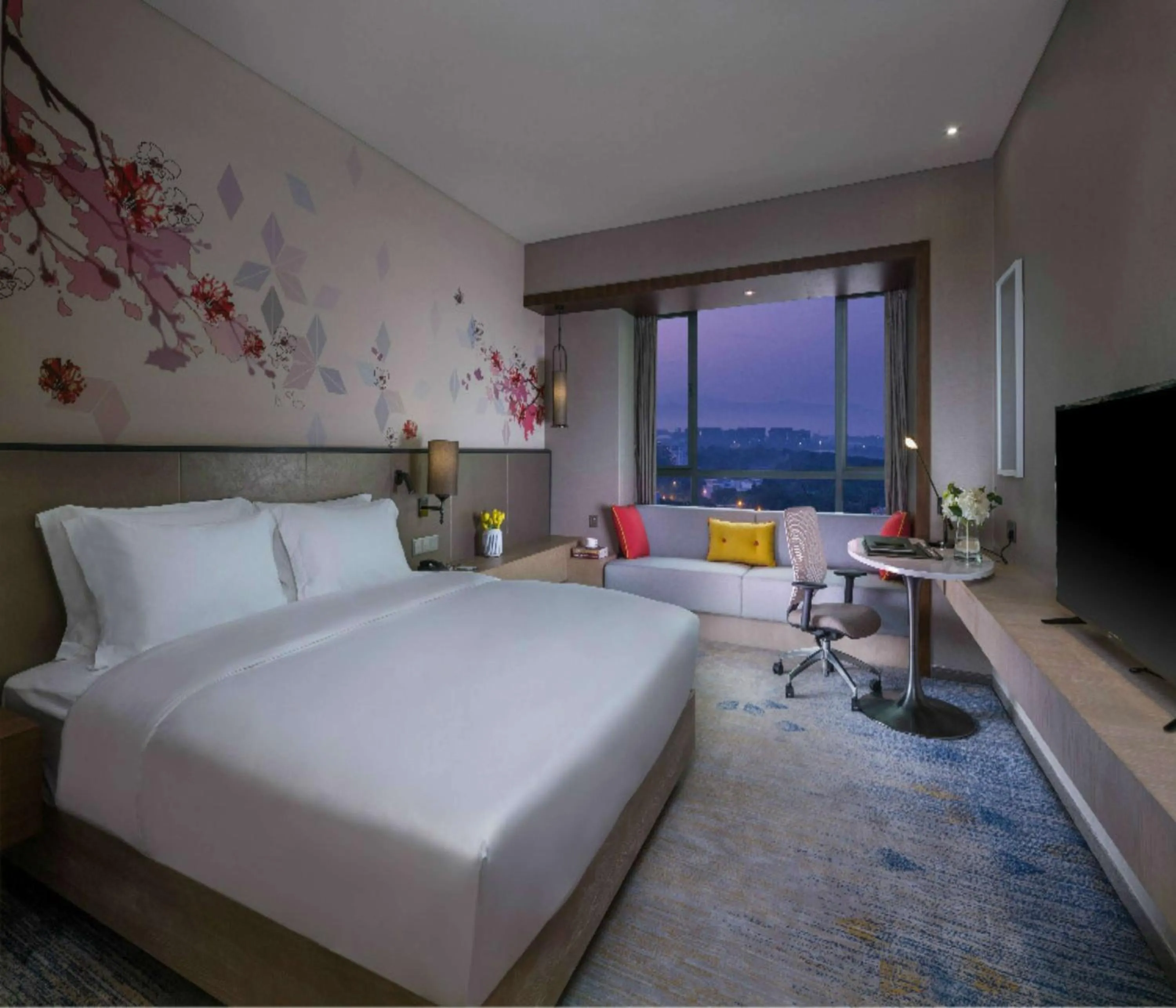 Bedroom, Bed in Hilton Garden Inn Zhongshan Guzhen