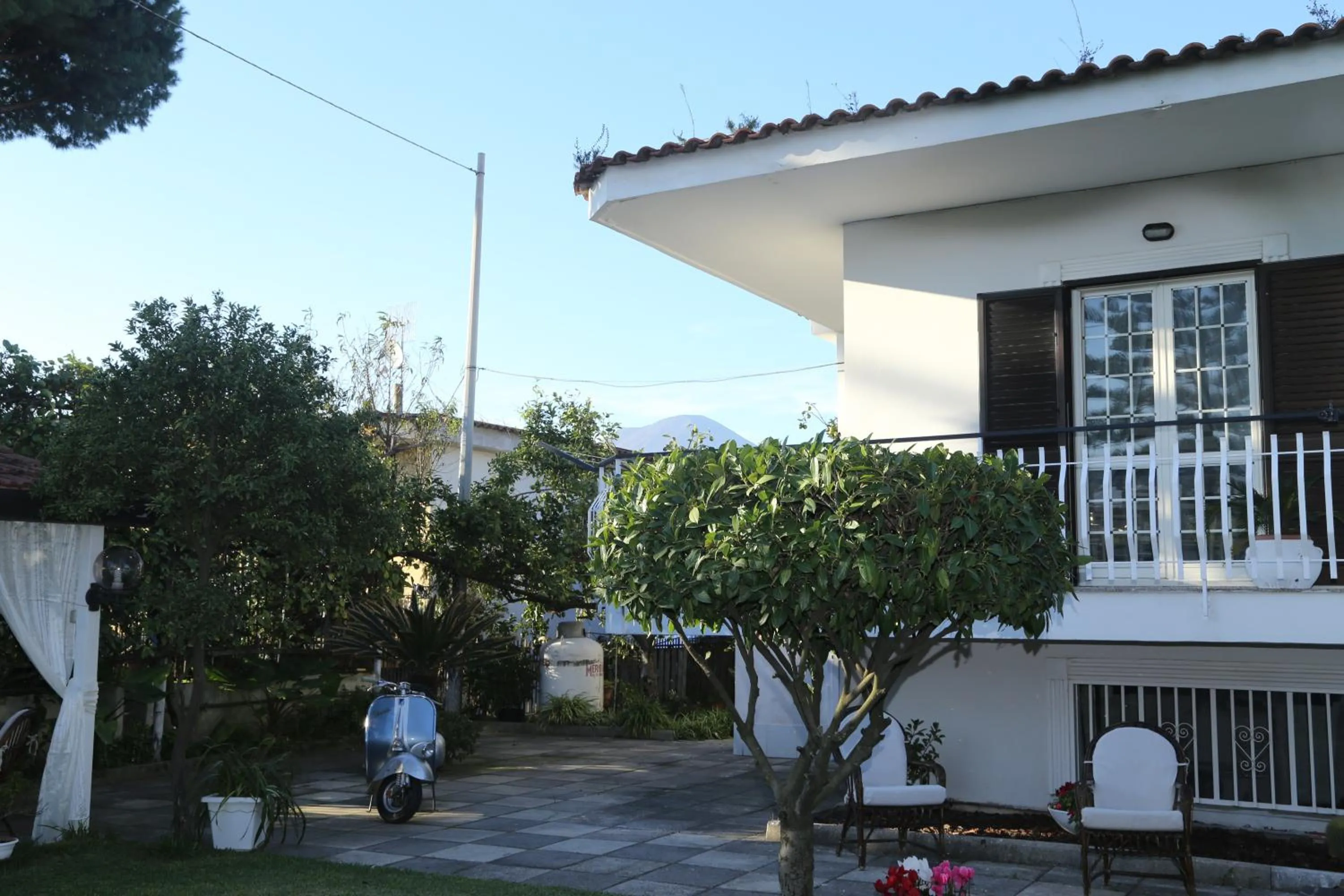 Garden view in B&B Maison Blanche